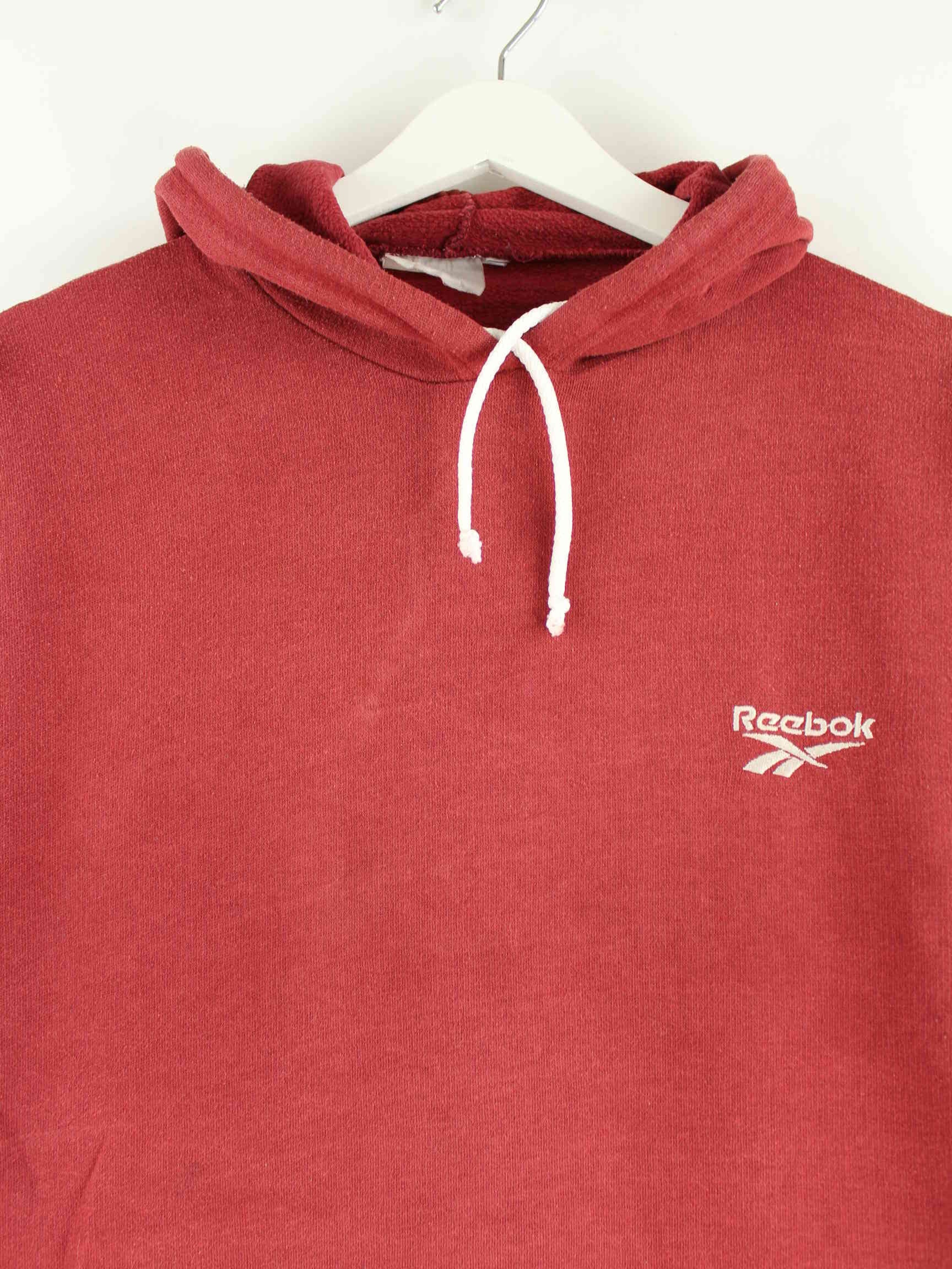 Reebok 90s Vintage Embroidered Hoodie Rot S (detail image 1)