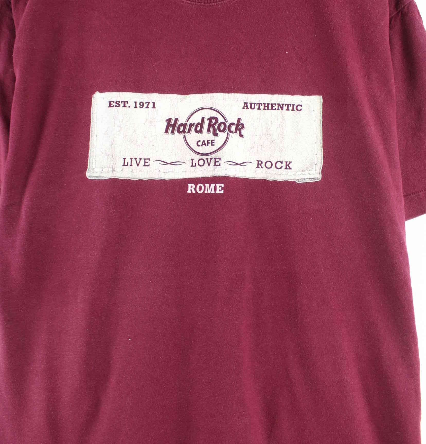 Hard Rock Cafe y2k Rome T-Shirt Rot L (detail image 1)