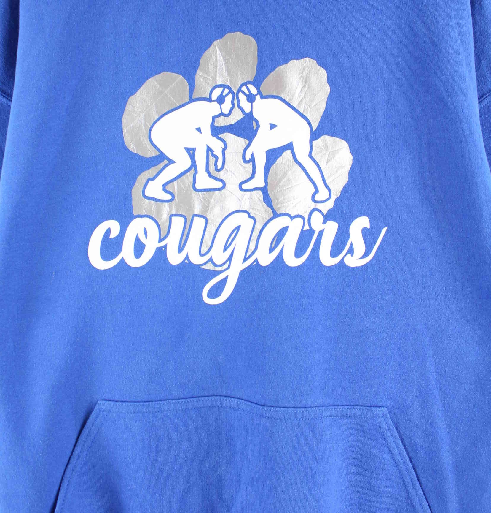 Gildan Cougars Print Hoodie Blau XL (detail image 1)