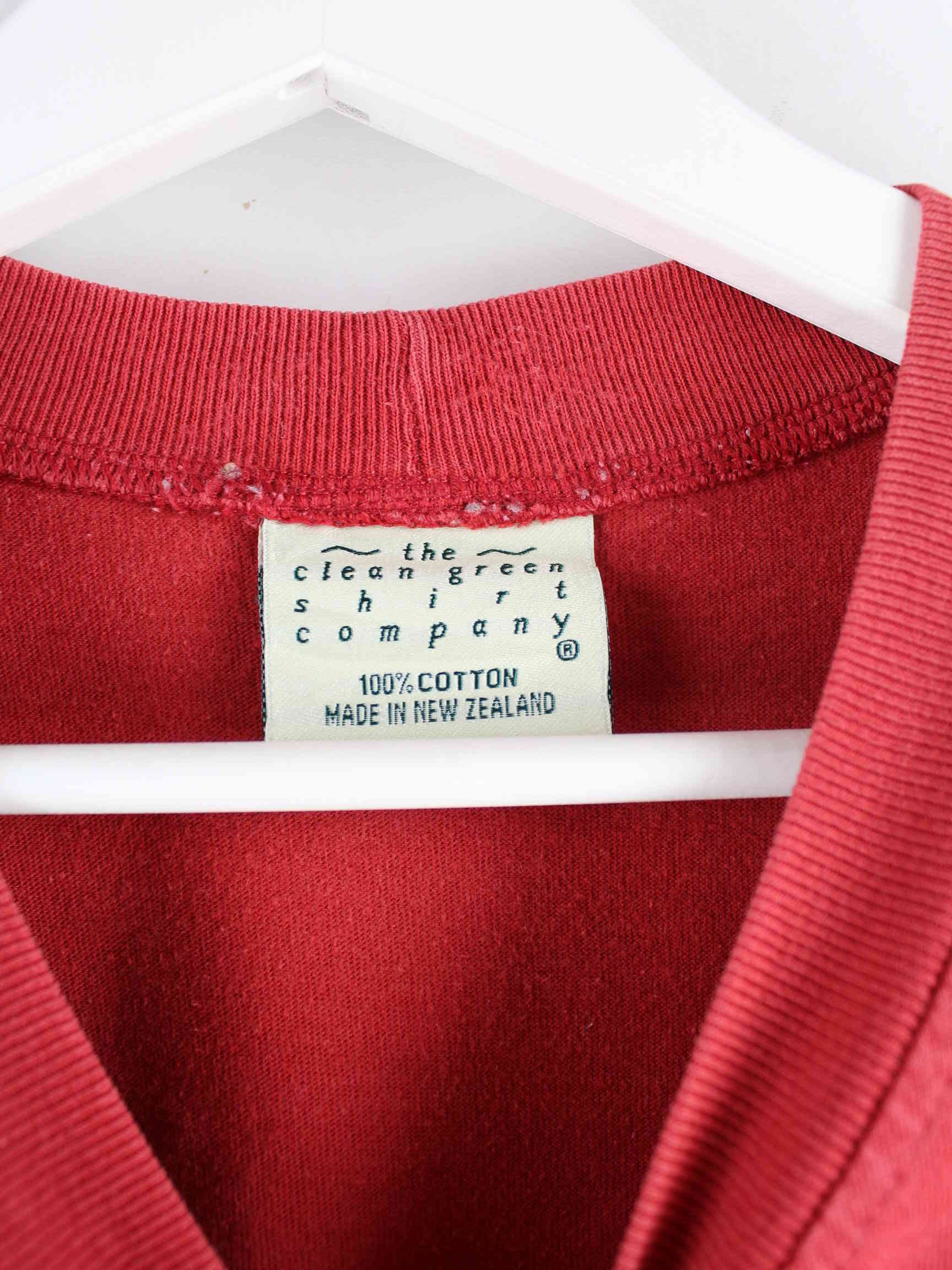 Vintage 90s New Zealand Print Single Stitched T-Shirt Rot L (detail image 2)