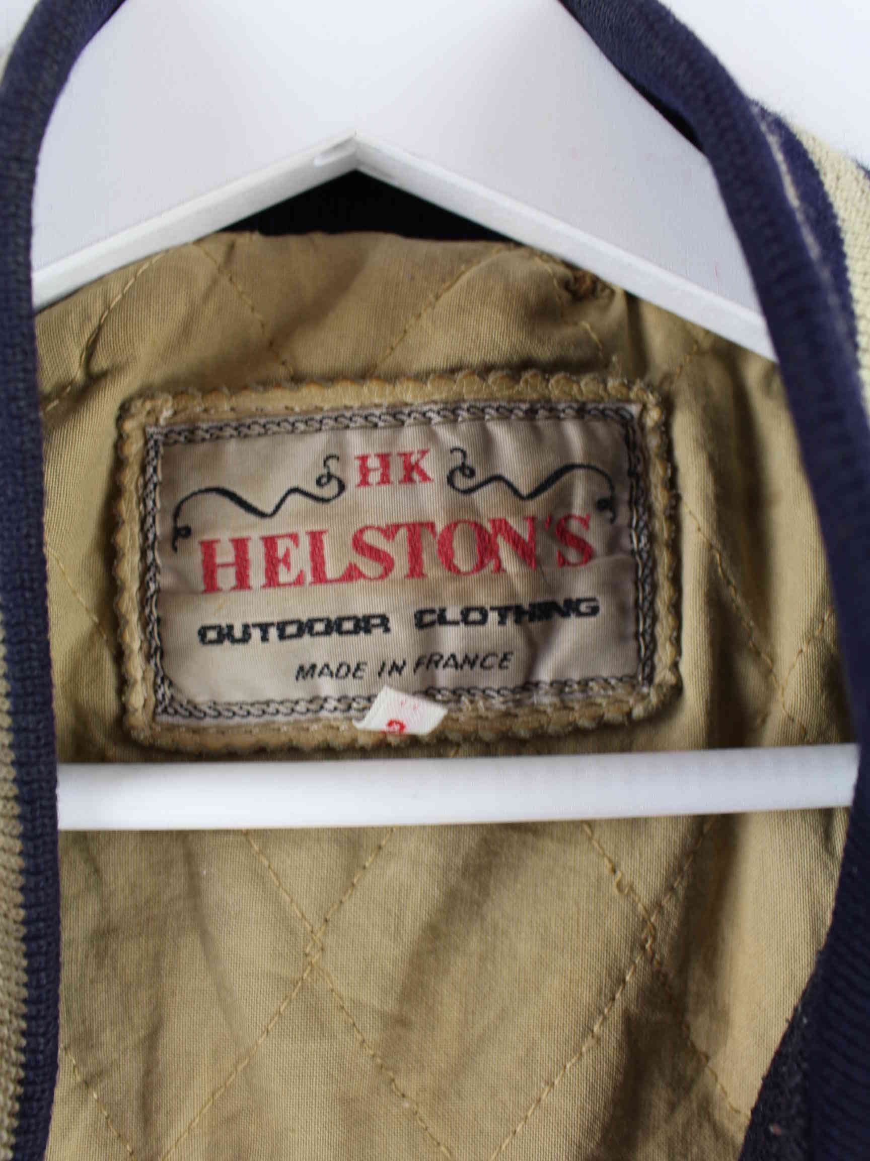 Helston's 80s Vintage Leder College Jacke Blau M (detail image 3)