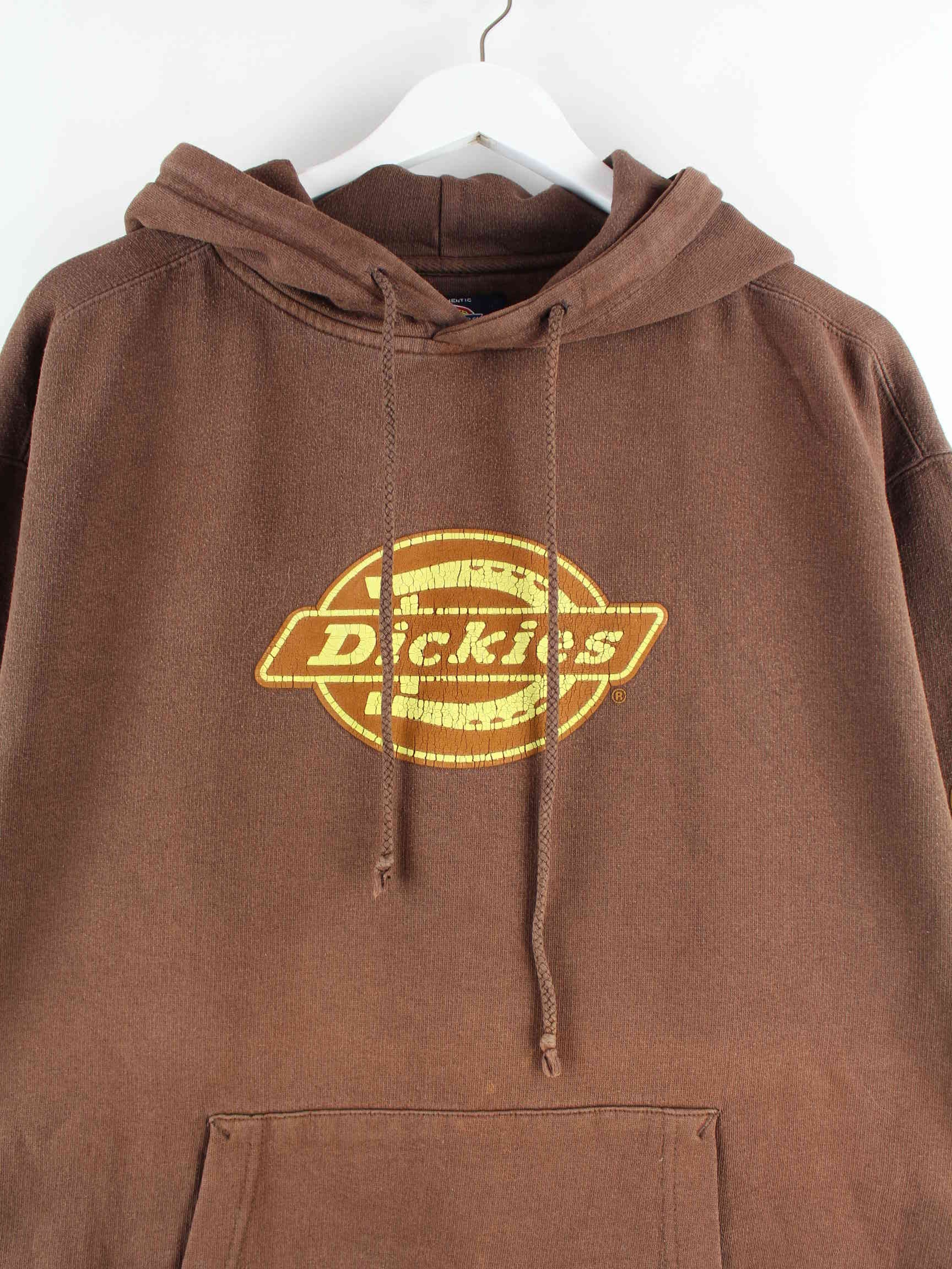 Dickies y2k Logo Print Hoodie Braun L (detail image 1)