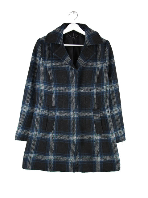 Naf Naf Damen 00s Mantel Blau L