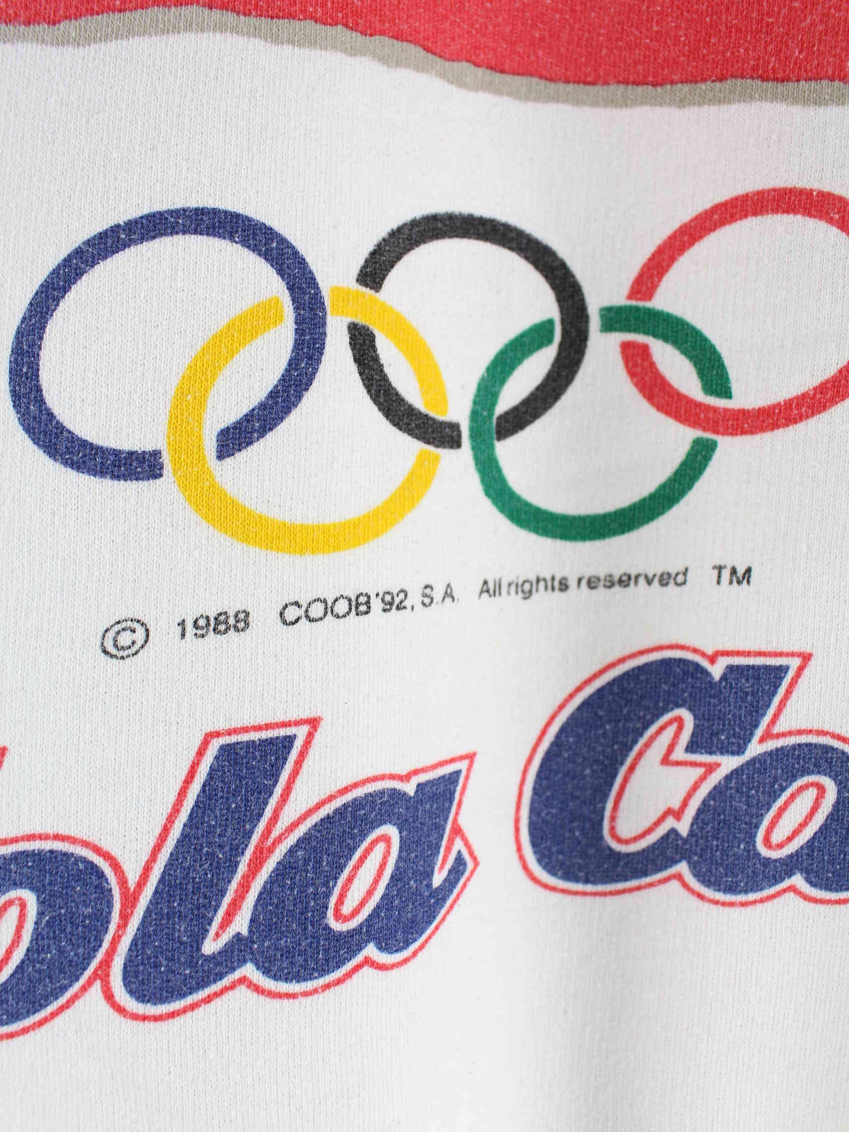 Vintage 1992 Olypmpic Print Sweater Weiß M (detail image 2)