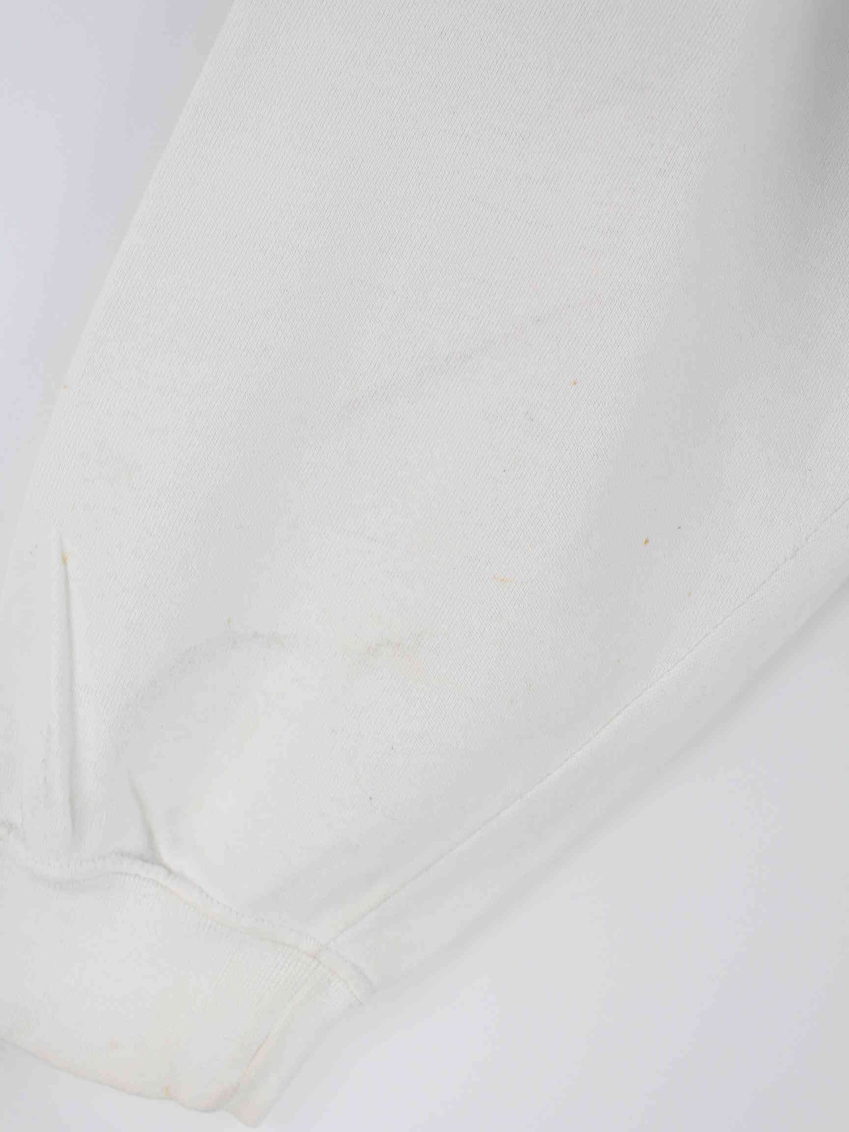 Vintage 90s Cleveland Print Sweater Weiß L (detail image 8)