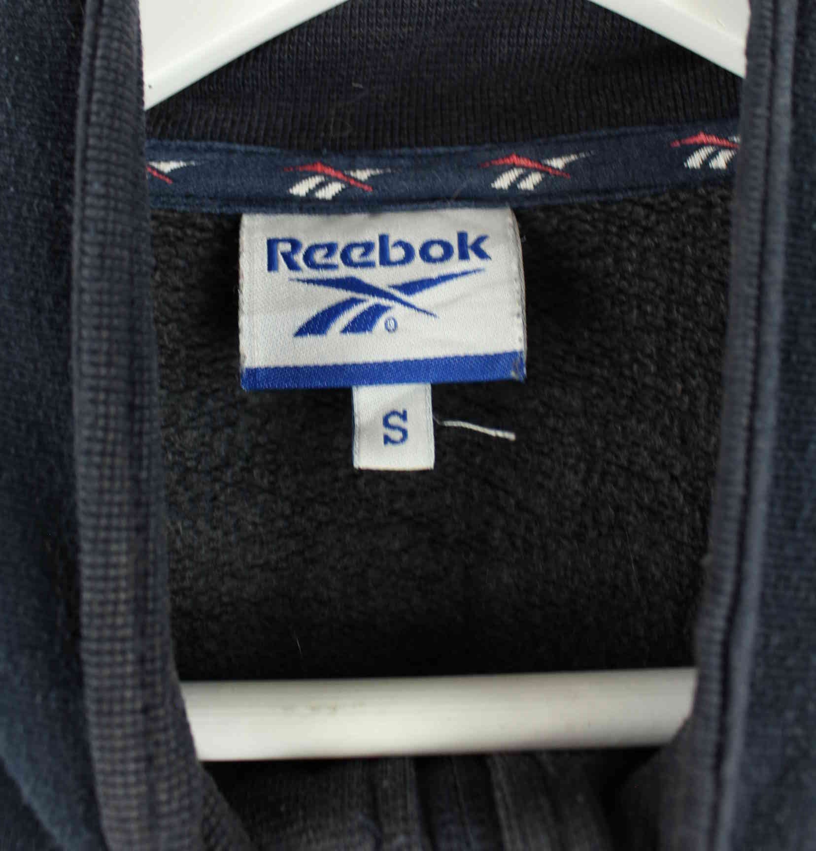 Reebok y2k Embroidered Half Zip Sweater Blau S (detail image 4)