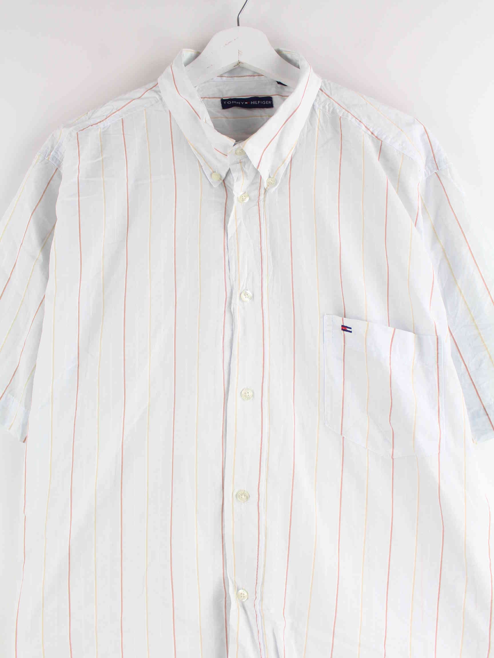 Tommy Hilfiger Gestreiftes Kurzarm Hemd Blau XL (detail image 1)