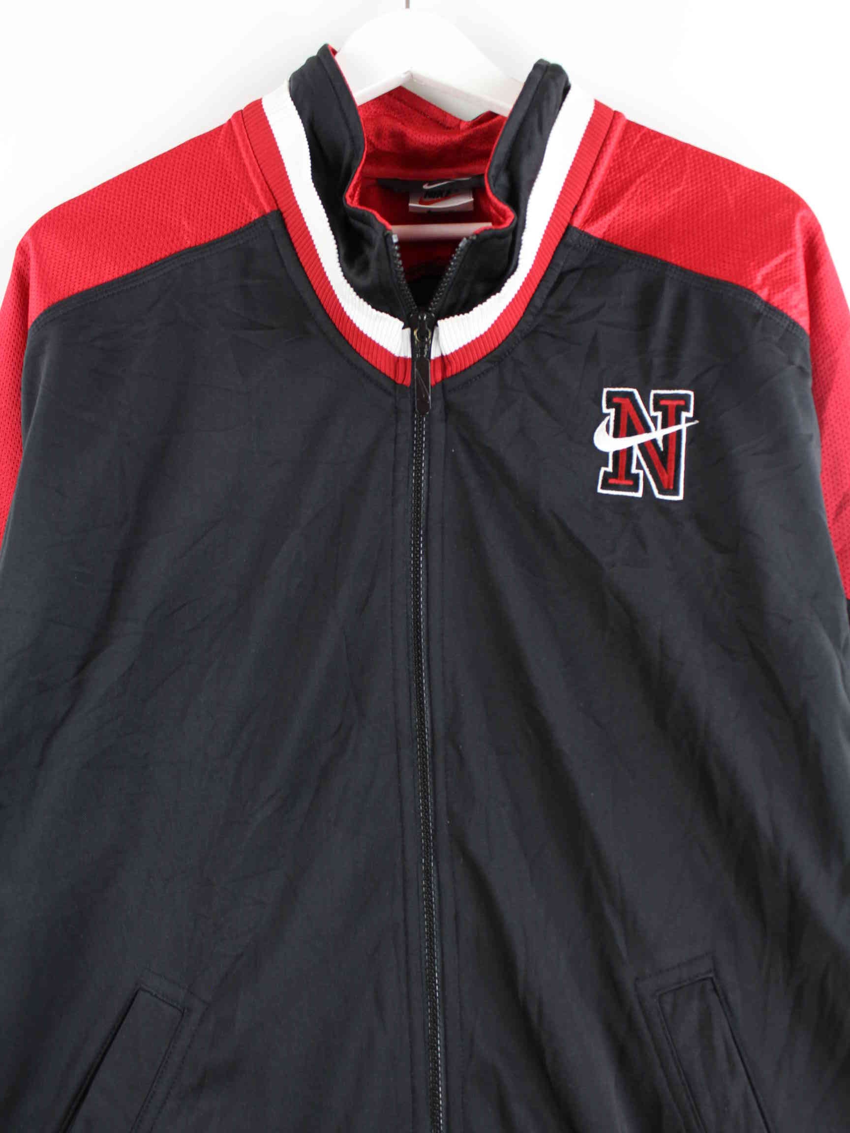 Nike 90s Vintage Embroidered Spellout Trainingsjacke Schwarz L (detail image 1)