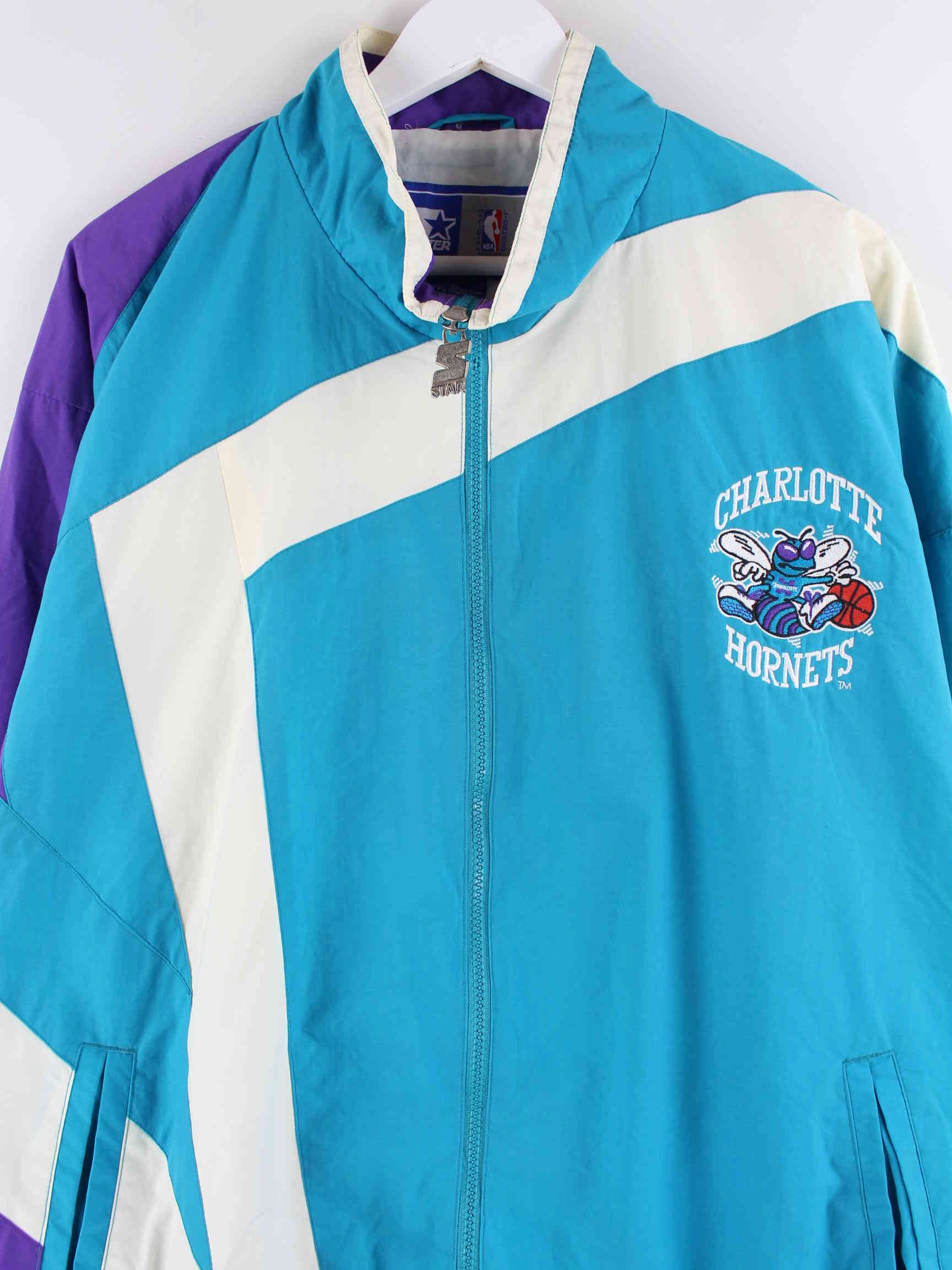 Starter 90s Vintage NBA Hornets Trainingsjacke Türkis XL (detail image 1)