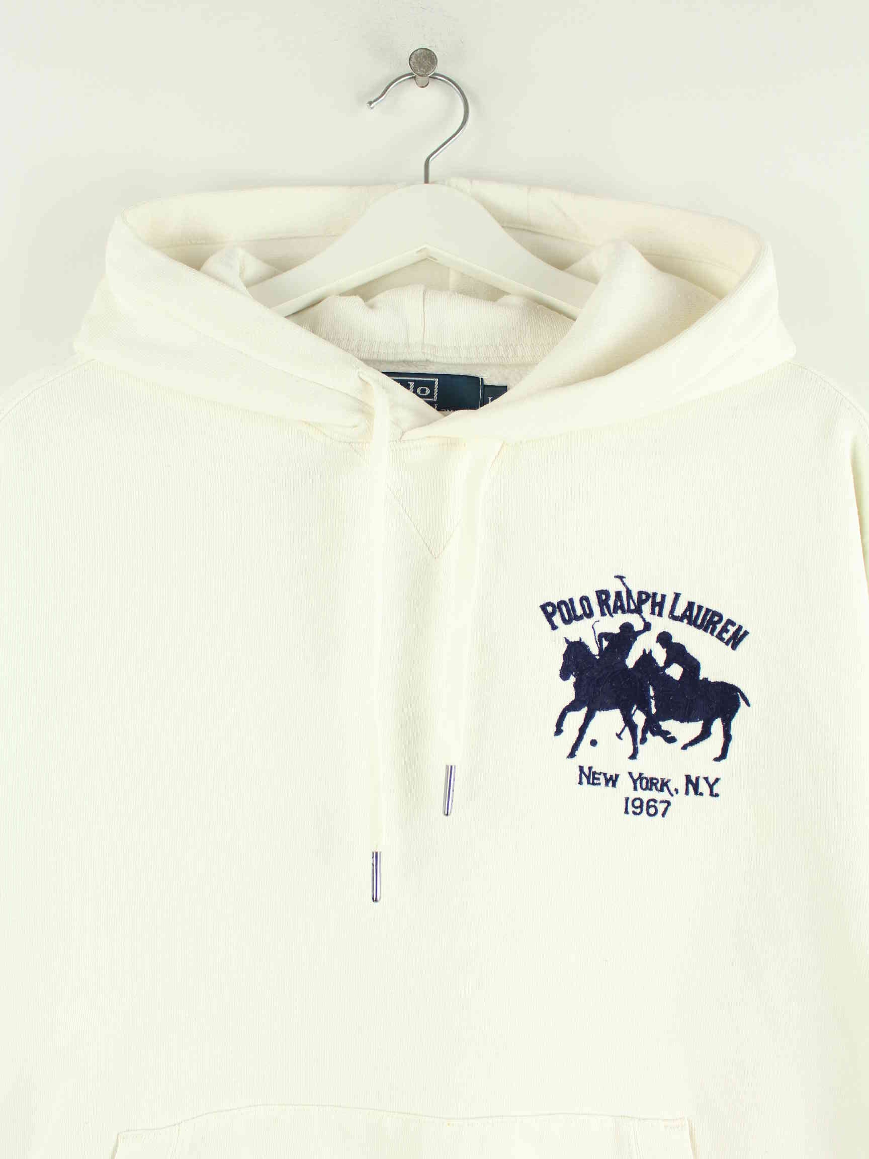 Ralph Lauren 90s Vintage Embroidered Hoodie Weiß L (detail image 1)