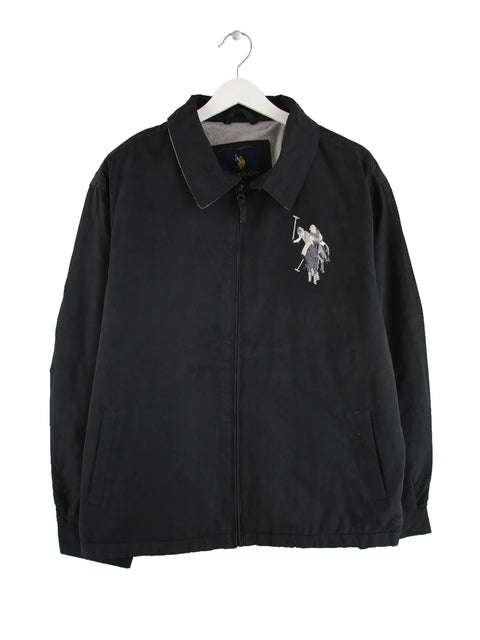 U.S. Polo ASSN. Harrington Jacke Schwarz L