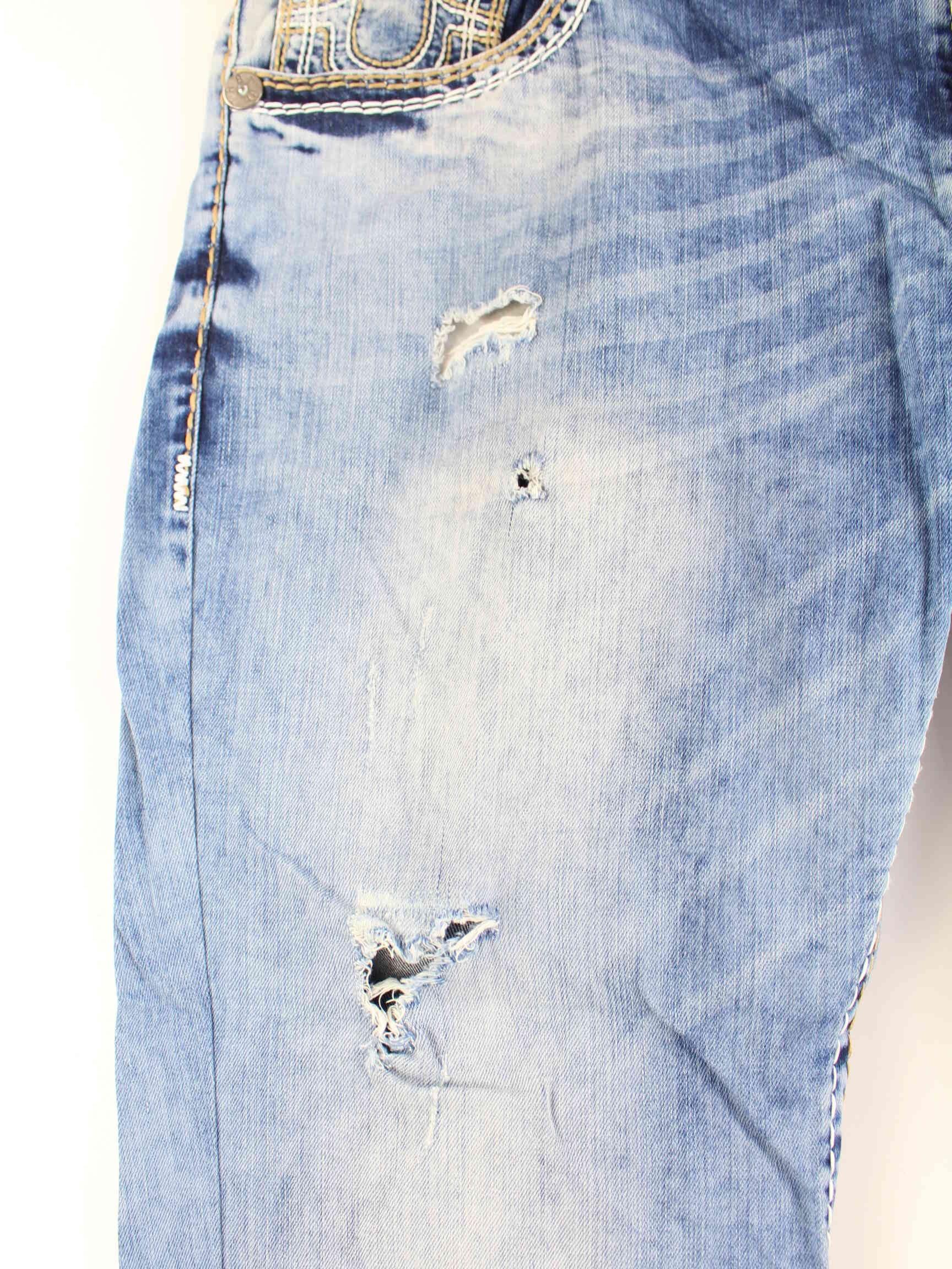 True Religion y2k Embroidered Straight Jeans Blau (detail image 1)