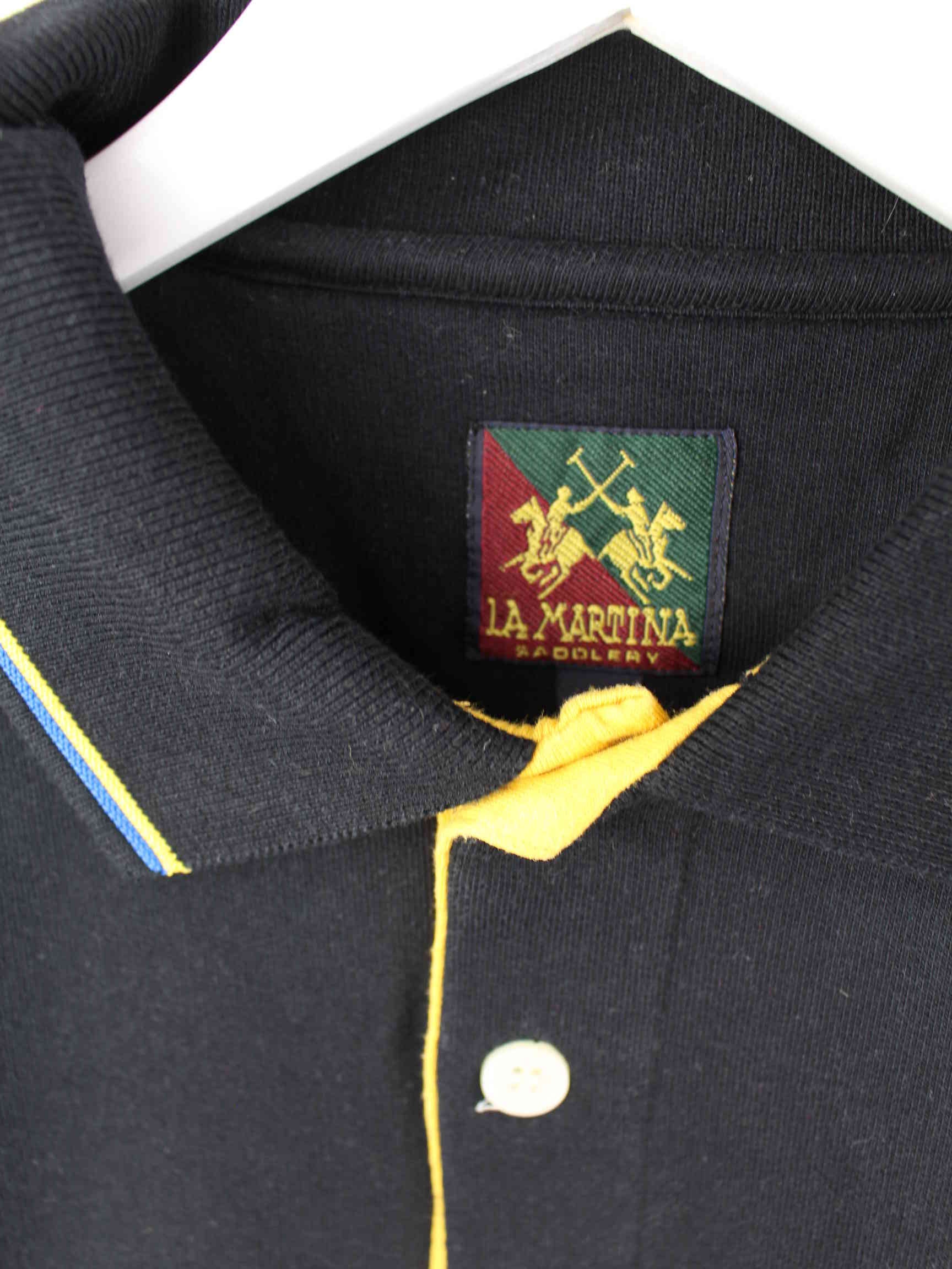 La Martina Las Lenas Print Polo Sweater Schwarz XL (detail image 2)