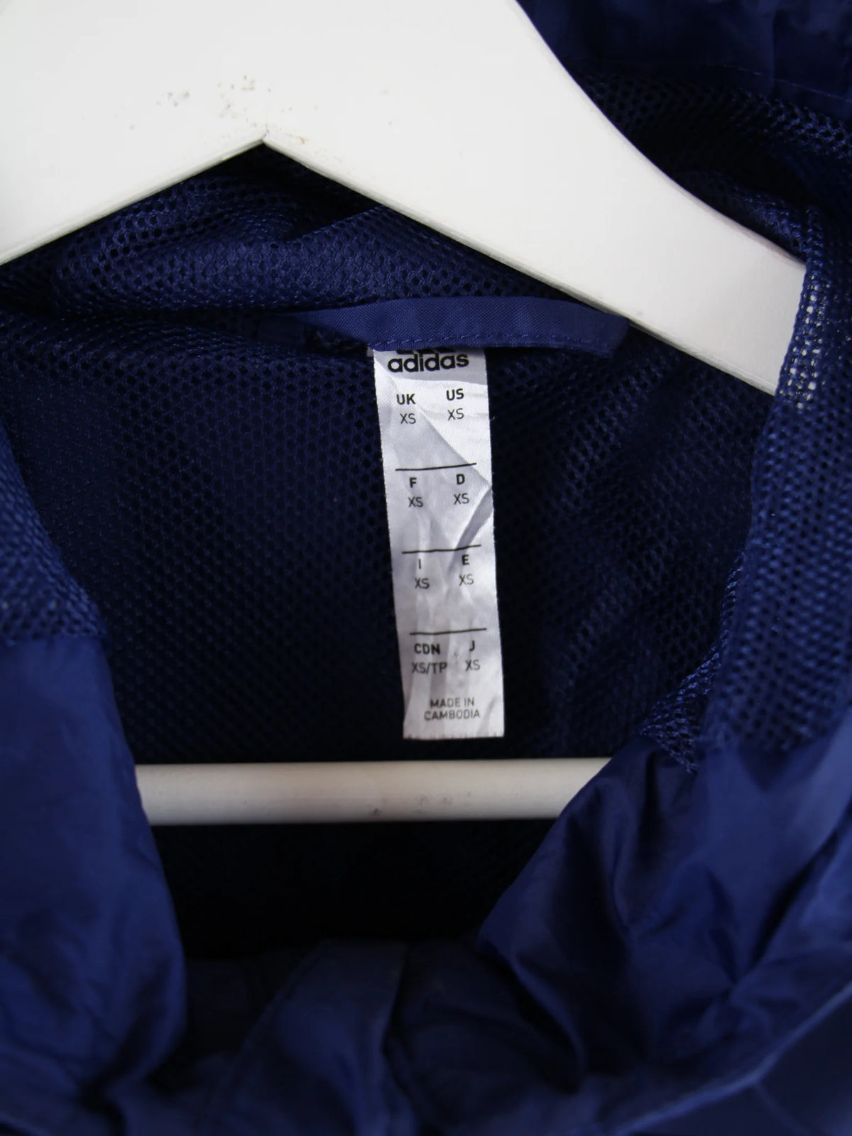 Adidas Leichte Jacke Blau XS – Etikett