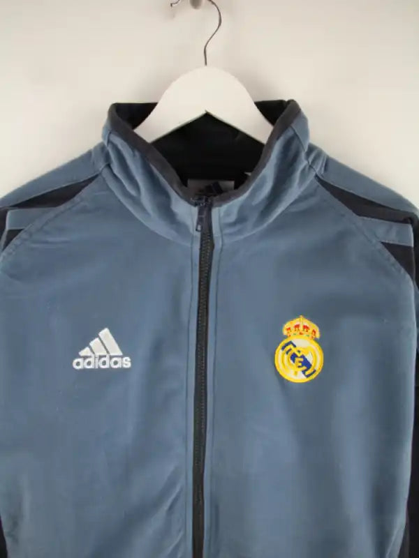Adidas Trainingsjacke Blau XXL – Detailansicht Vorderseite