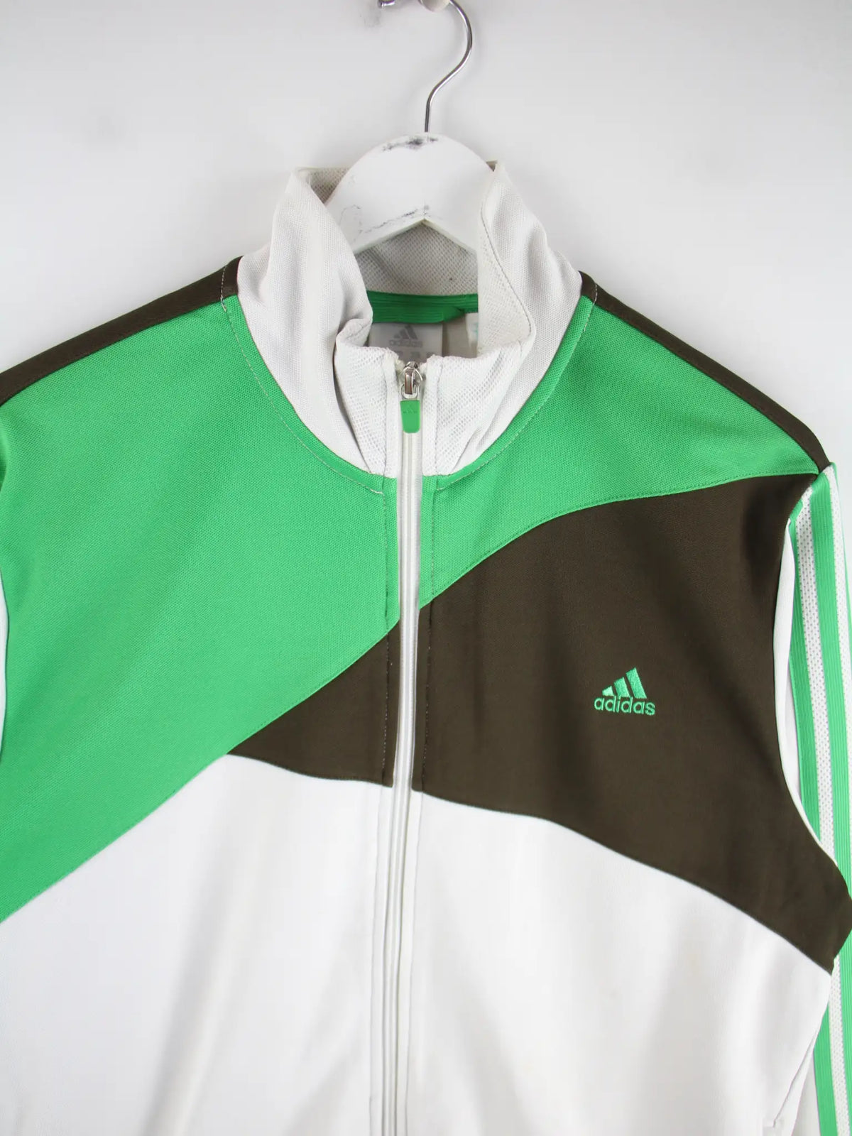 Adidas Trainingsjacke Weiß M – Detailansicht Vorderseite