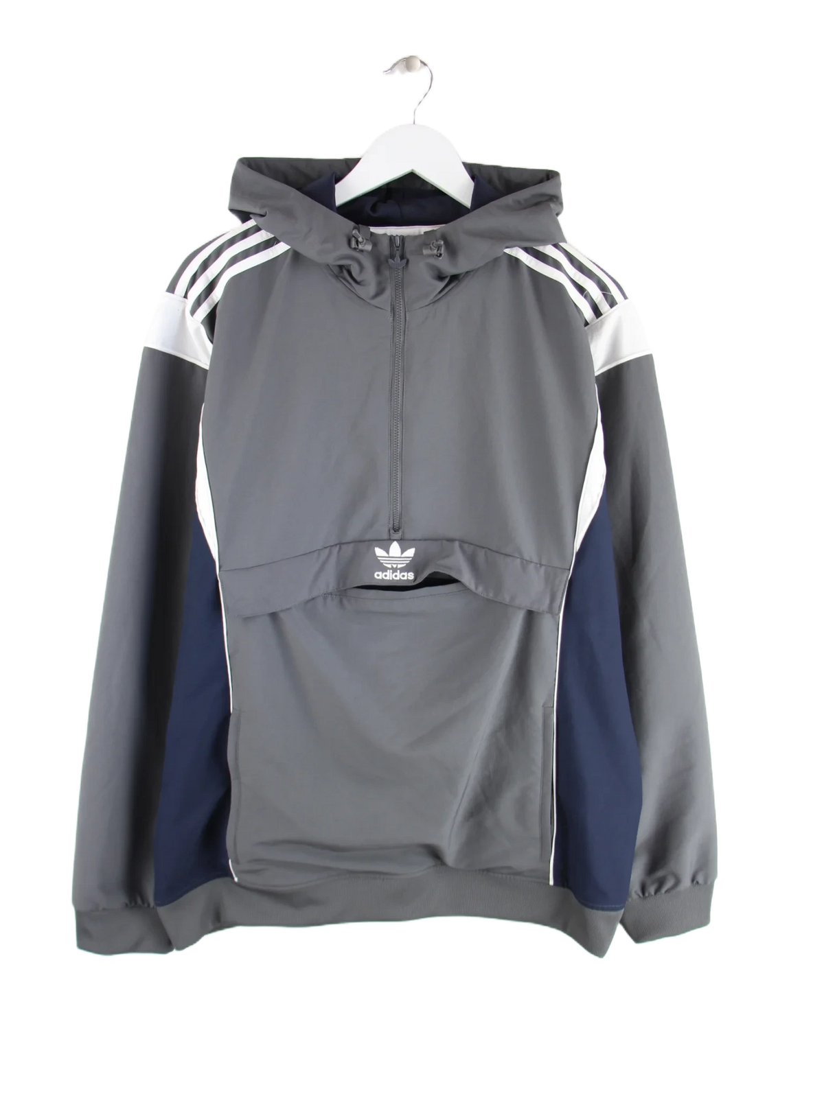 Adidas Windbreaker Grau L – Vorderseite
