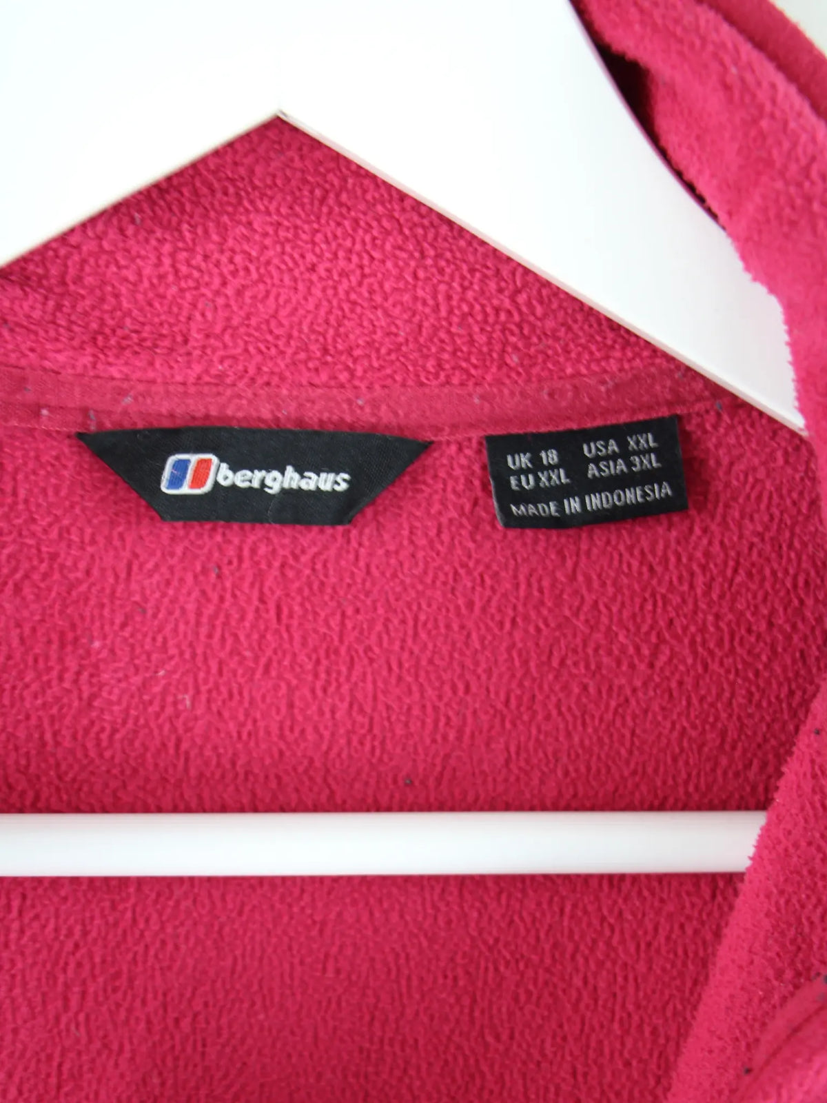Berghaus Fleece Pink XXL – Etikett