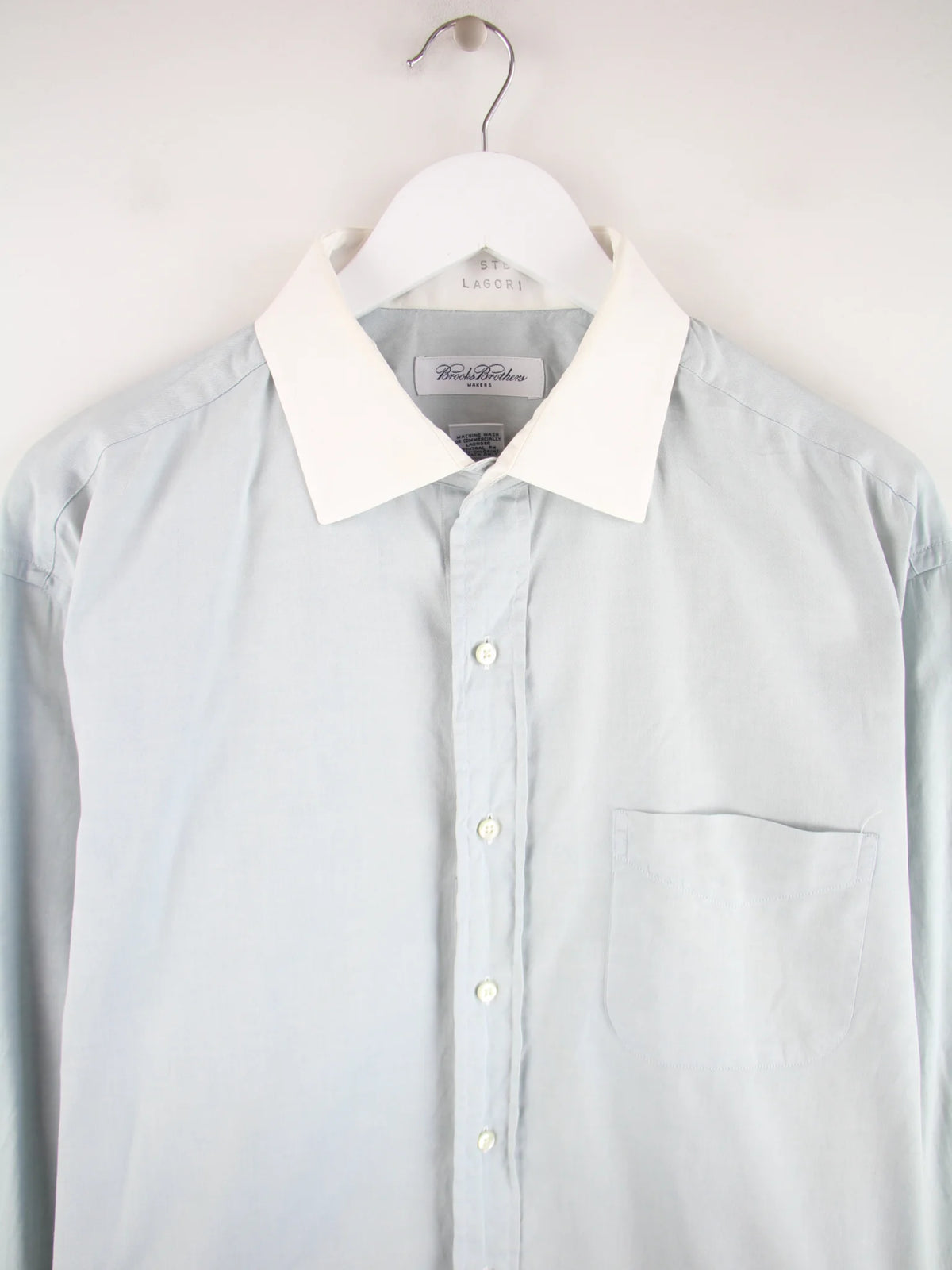 Brooks Brothers Hemd Blau XL – Detailansicht Vorderseite