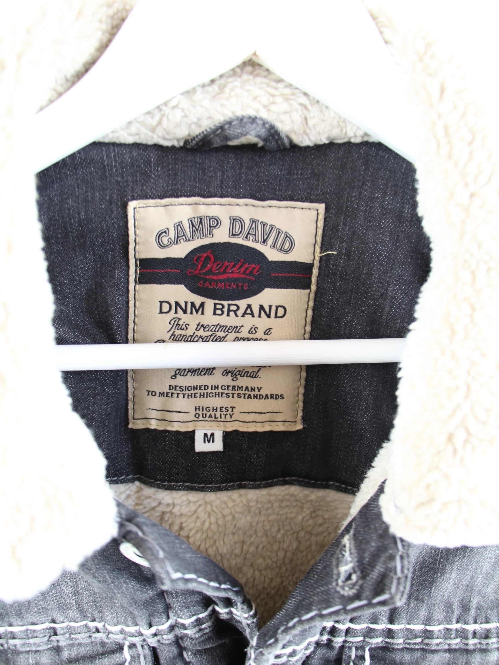 Camp David Jeansjacke Schwarz M – Etikett