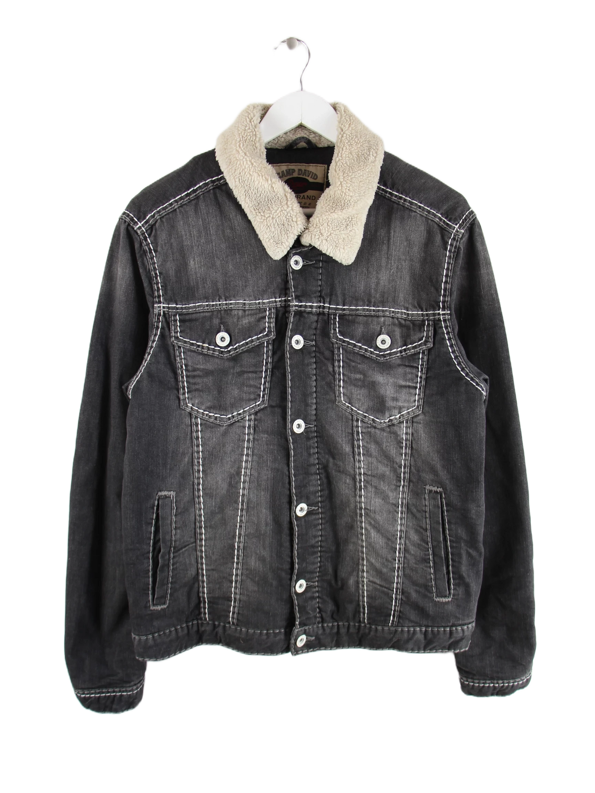Camp David Jeansjacke Schwarz M – Vorderseite