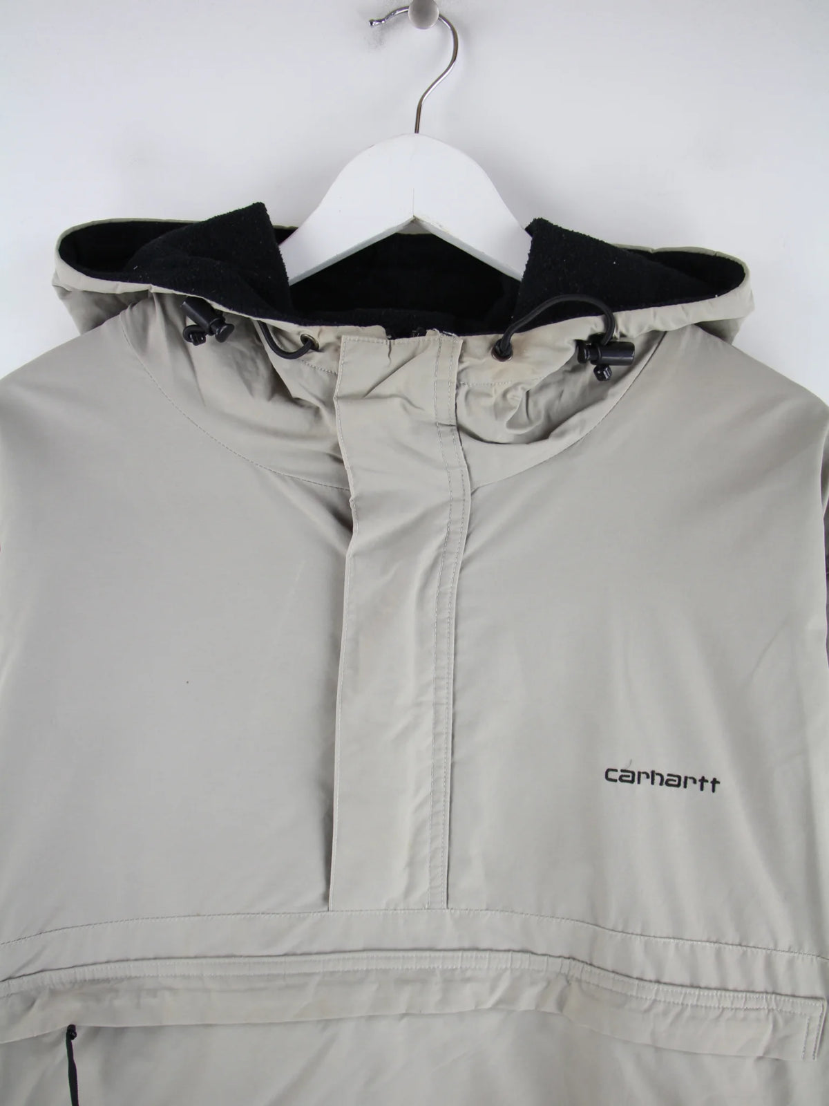 Carhartt Windbreaker Beige XL – Detailansicht Vorderseite