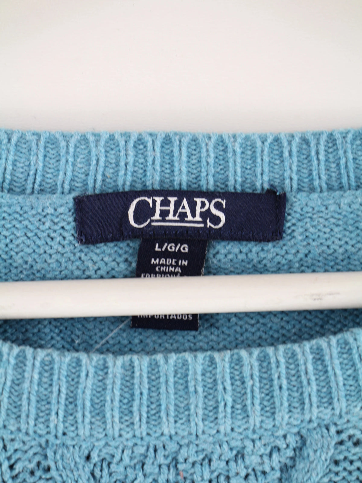 Chaps by Ralph Lauren Pullover Blau L – Etikett