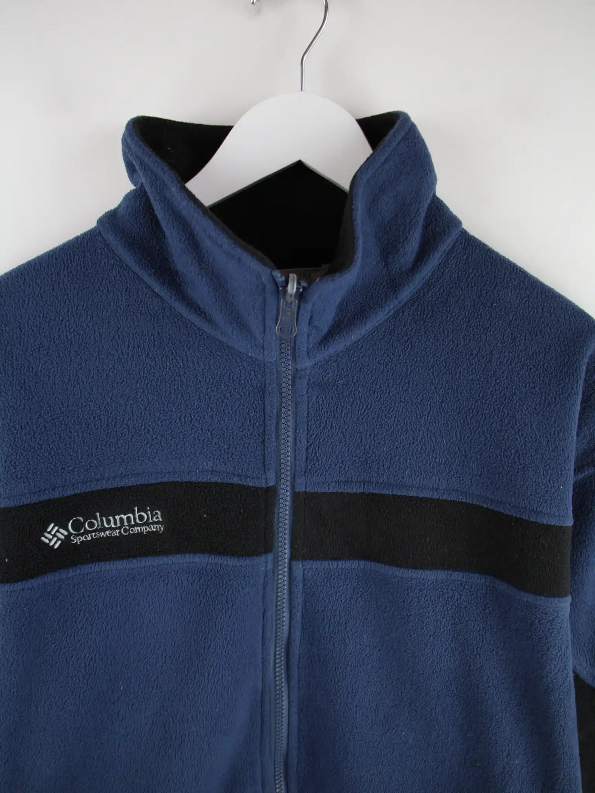 Columbia Fleece Blau L – Detailansicht Vorderseite