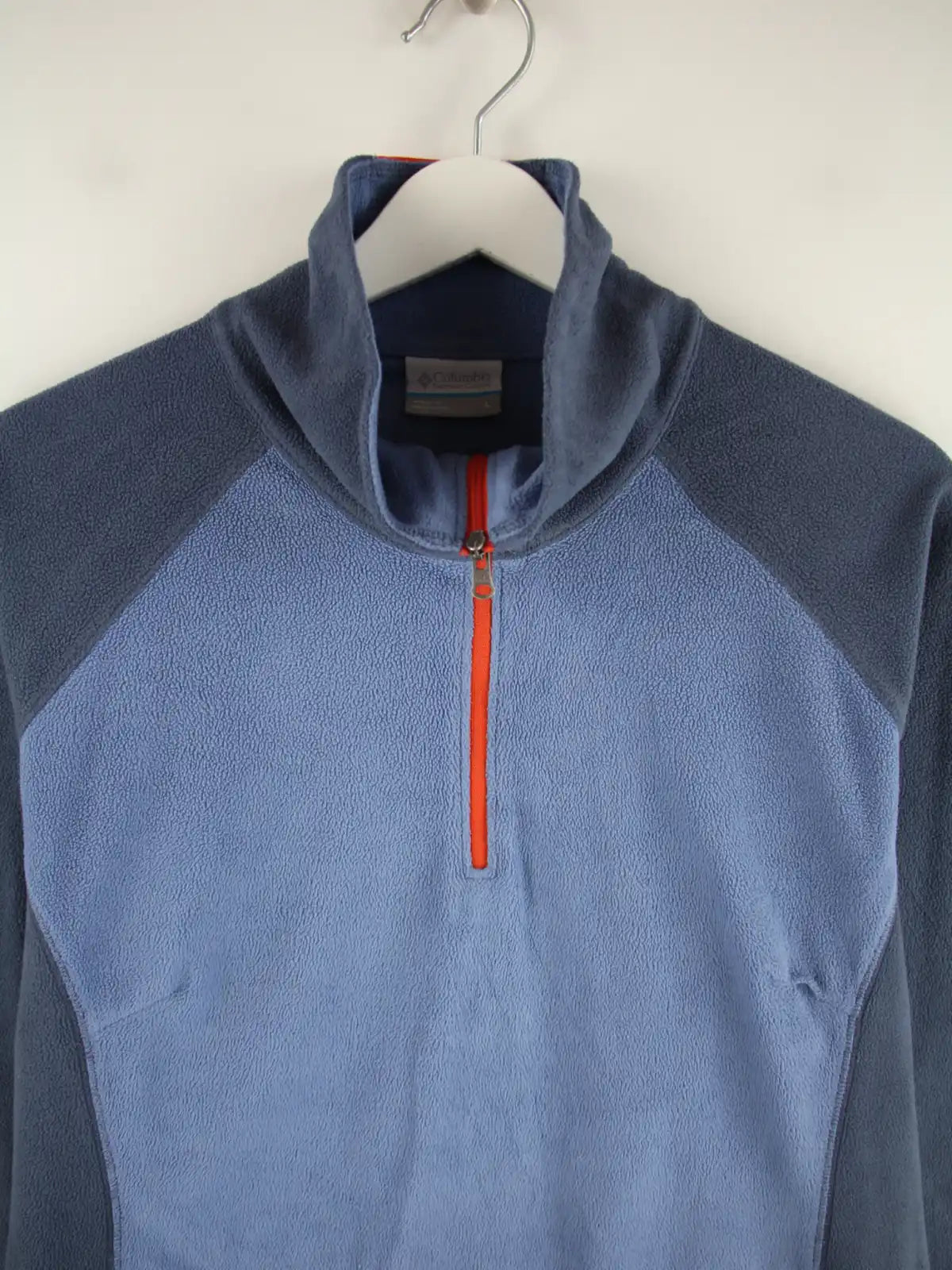 Columbia Fleece Blau L – Detailansicht Vorderseite