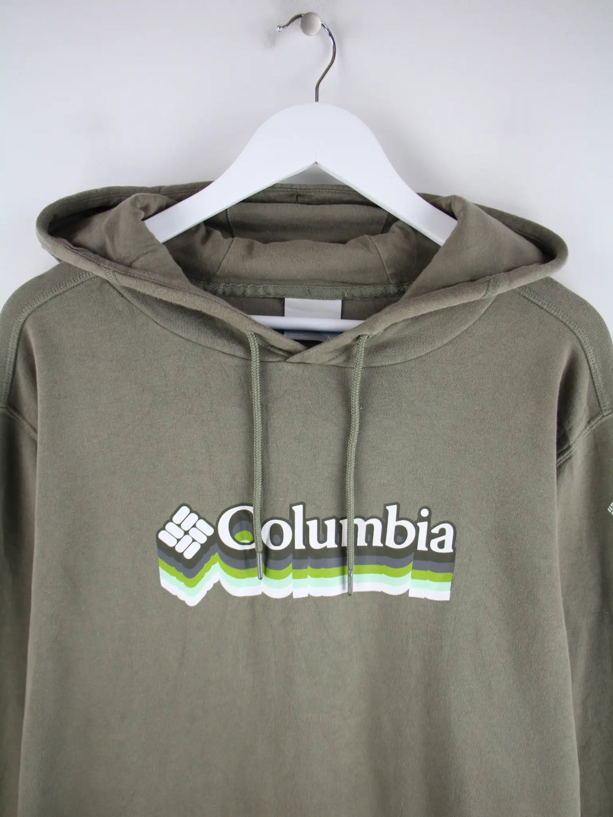 Columbia Hoodie Grün XL – Detailansicht Vorderseite