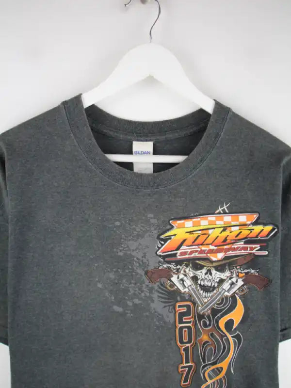 Gildan T-Shirt Grau XL – Detailansicht Vorderseite