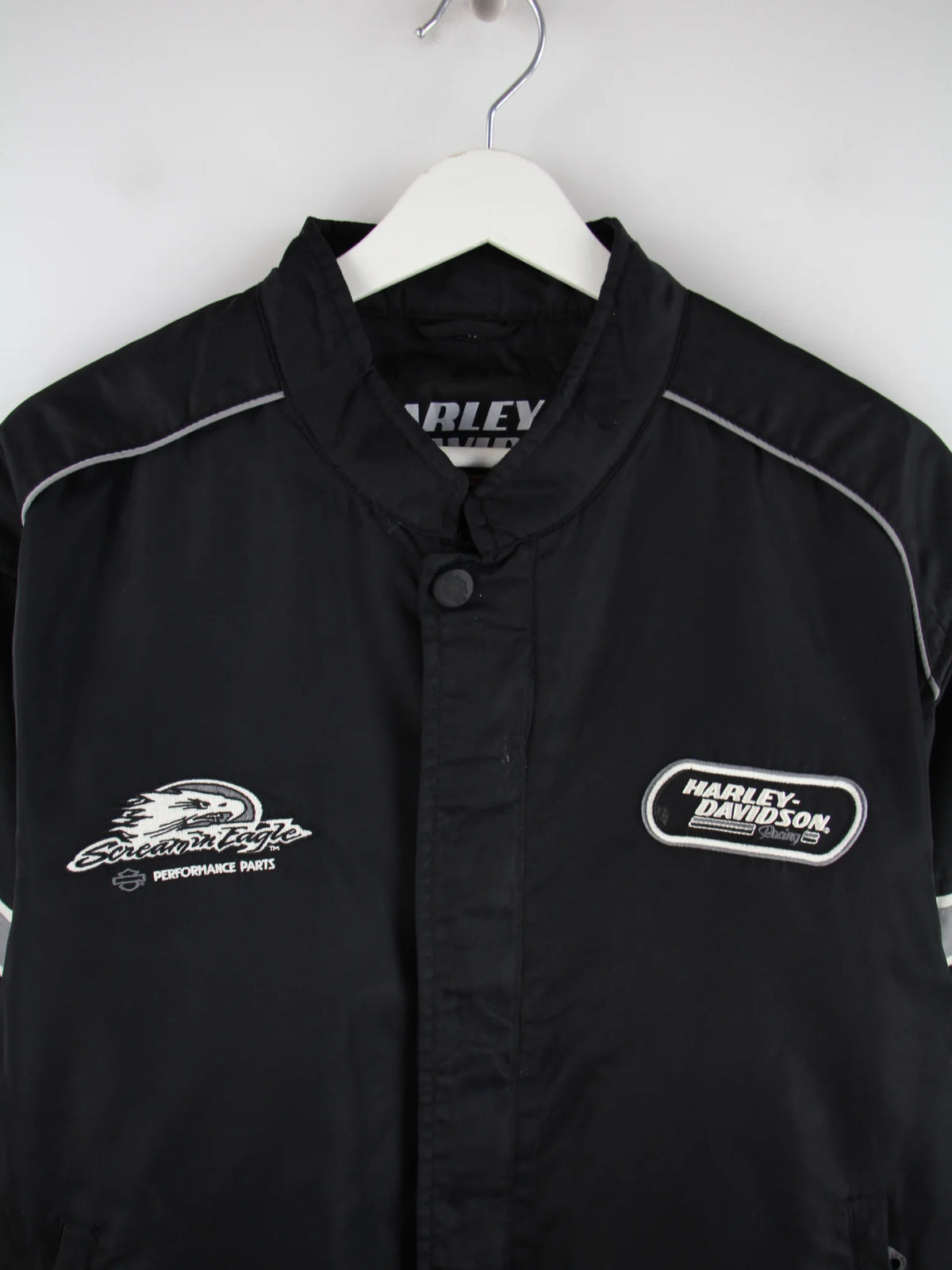 Harley Davidson Jacke Schwarz L – Detailansicht Vorderseite