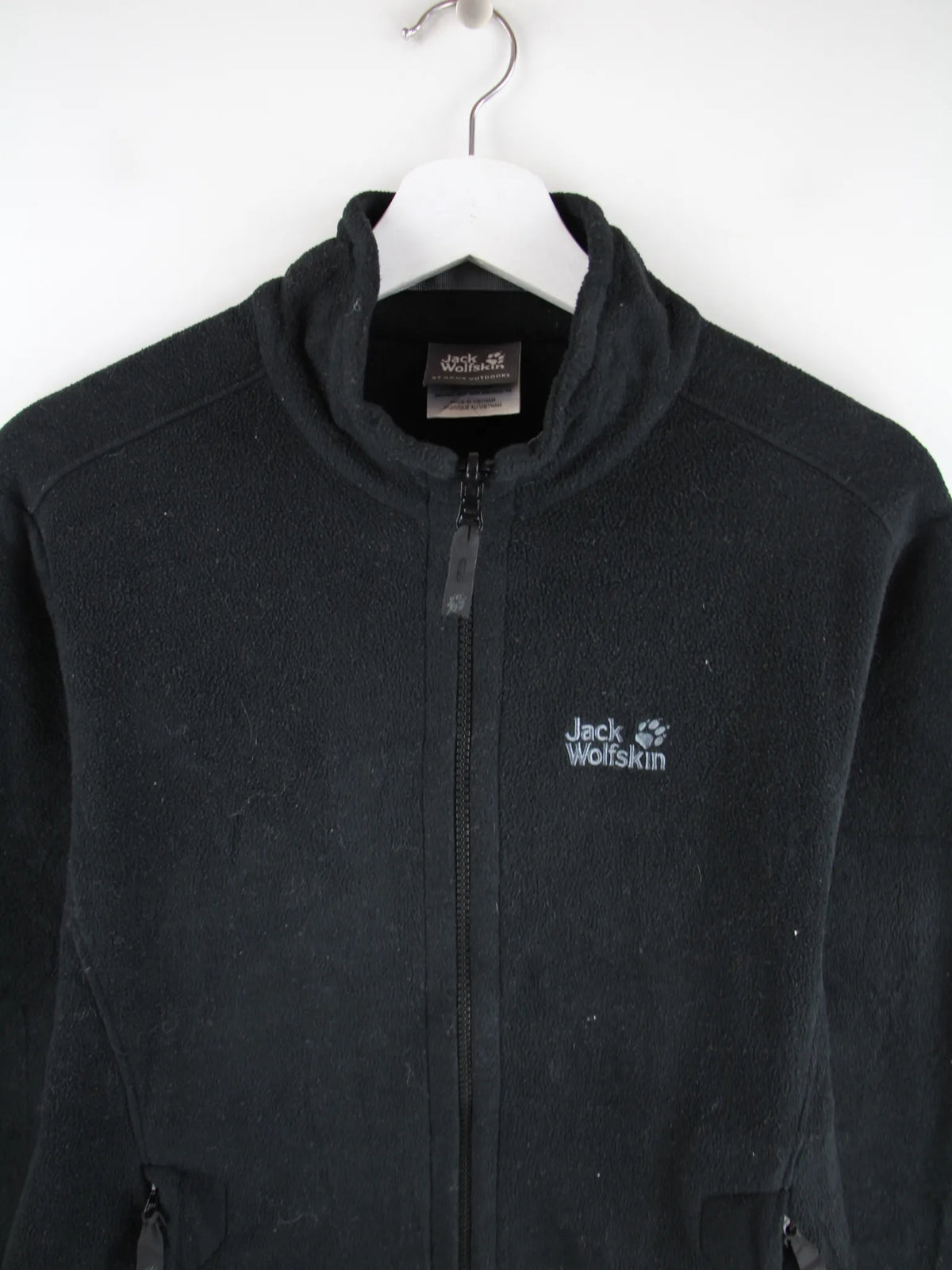 Jack Wolfskin Fleece Schwarz S – Detailansicht Vorderseite