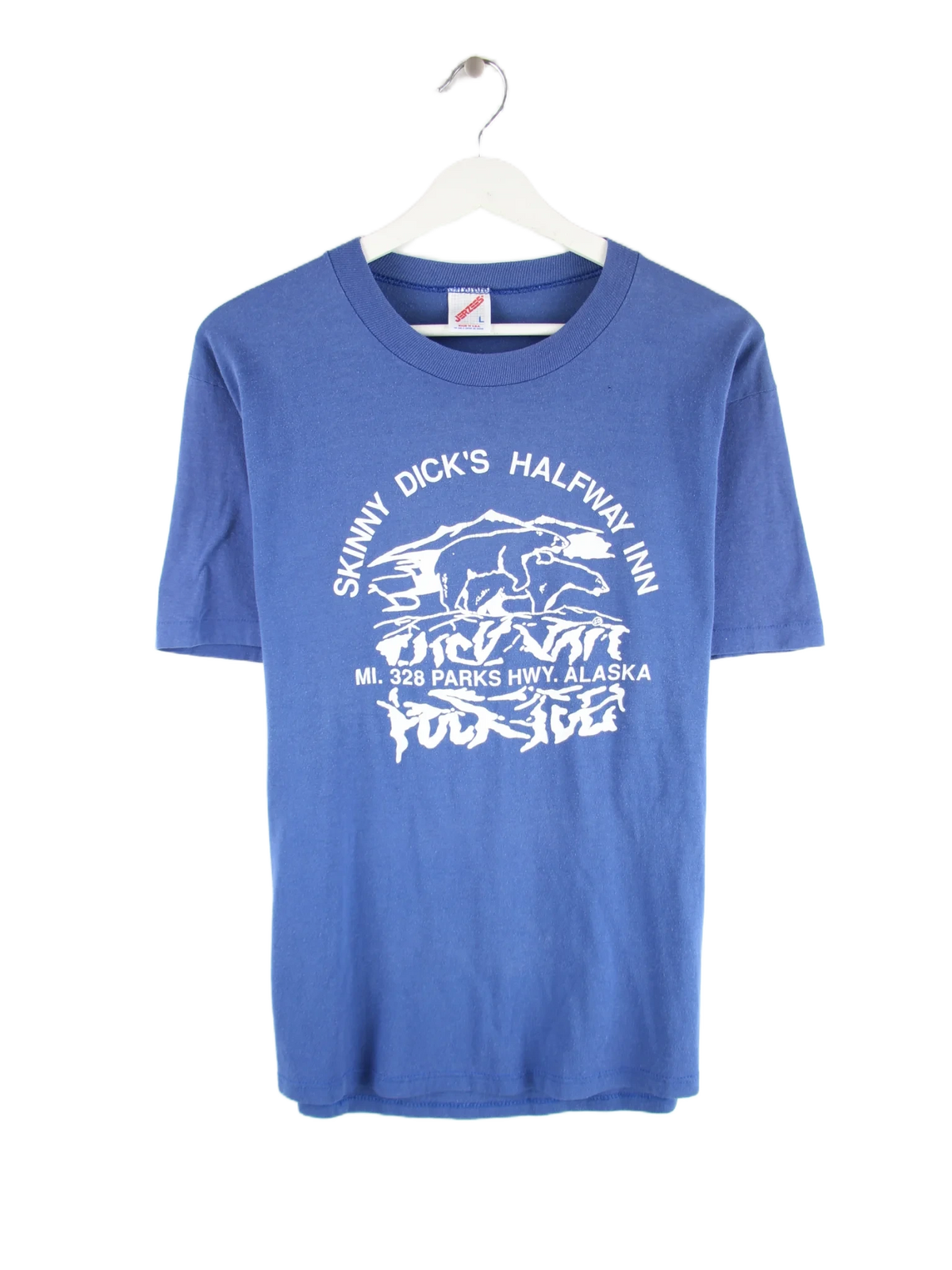 Jerzees T-Shirt Blau L – Vorderseite