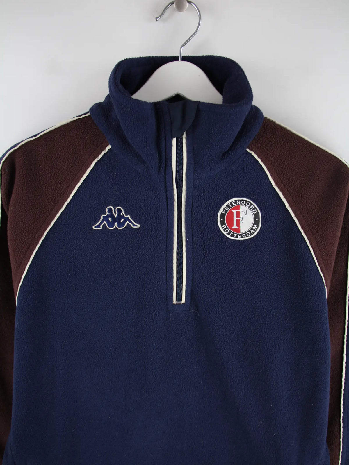 Kappa Fleece Blau S – Detailansicht Vorderseite