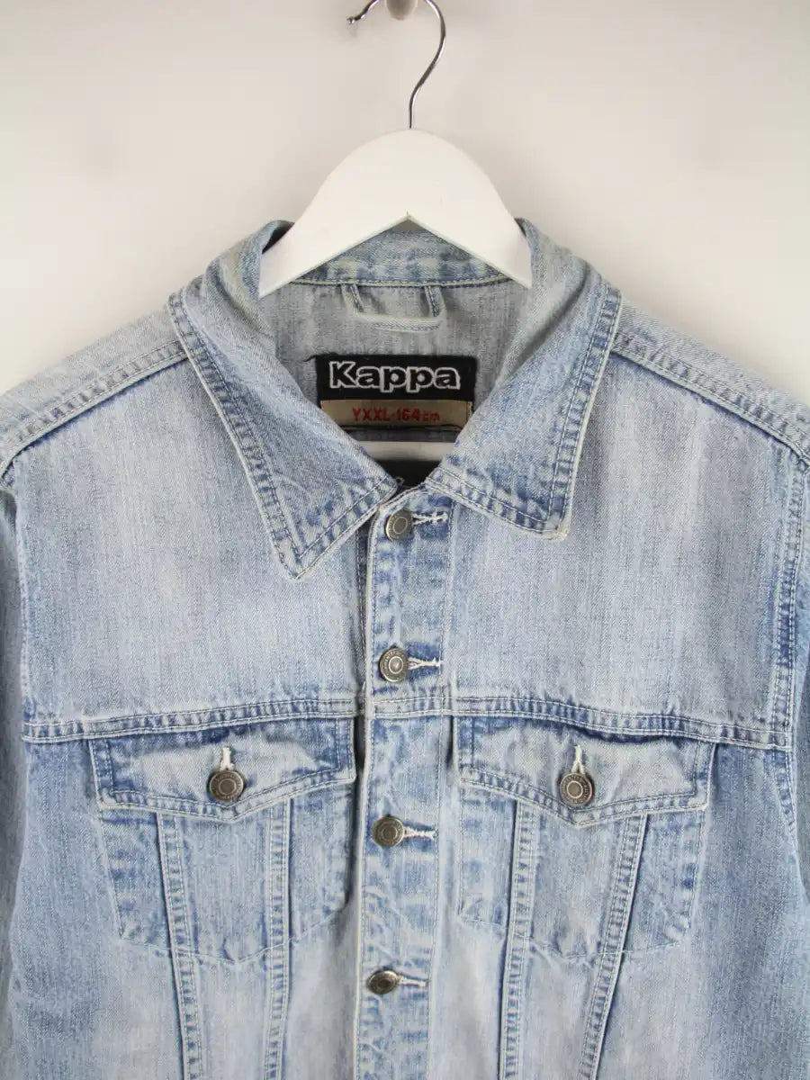 Kappa Jeansjacke Blau M – Detailansicht Vorderseite