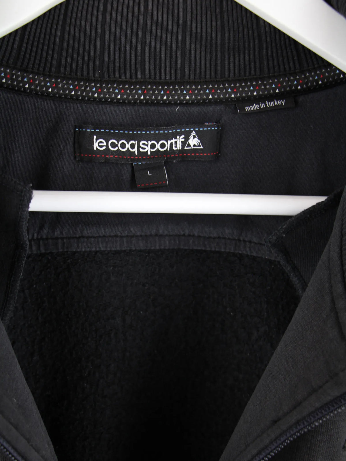 Le Coq Sportif Sweatjacke Schwarz L – Etikett