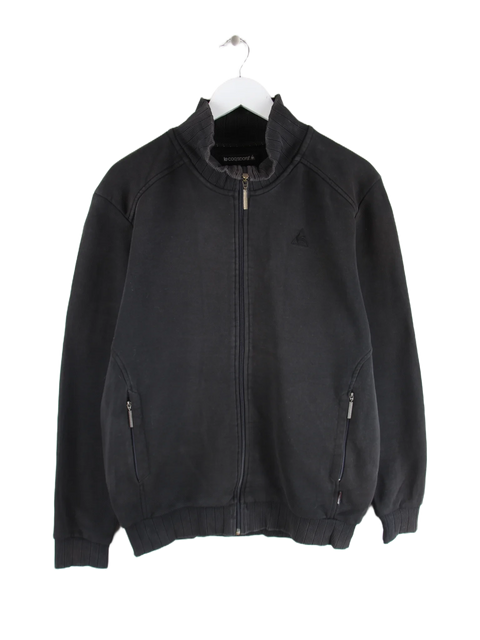 Le Coq Sportif Sweatjacke Schwarz L – Vorderseite