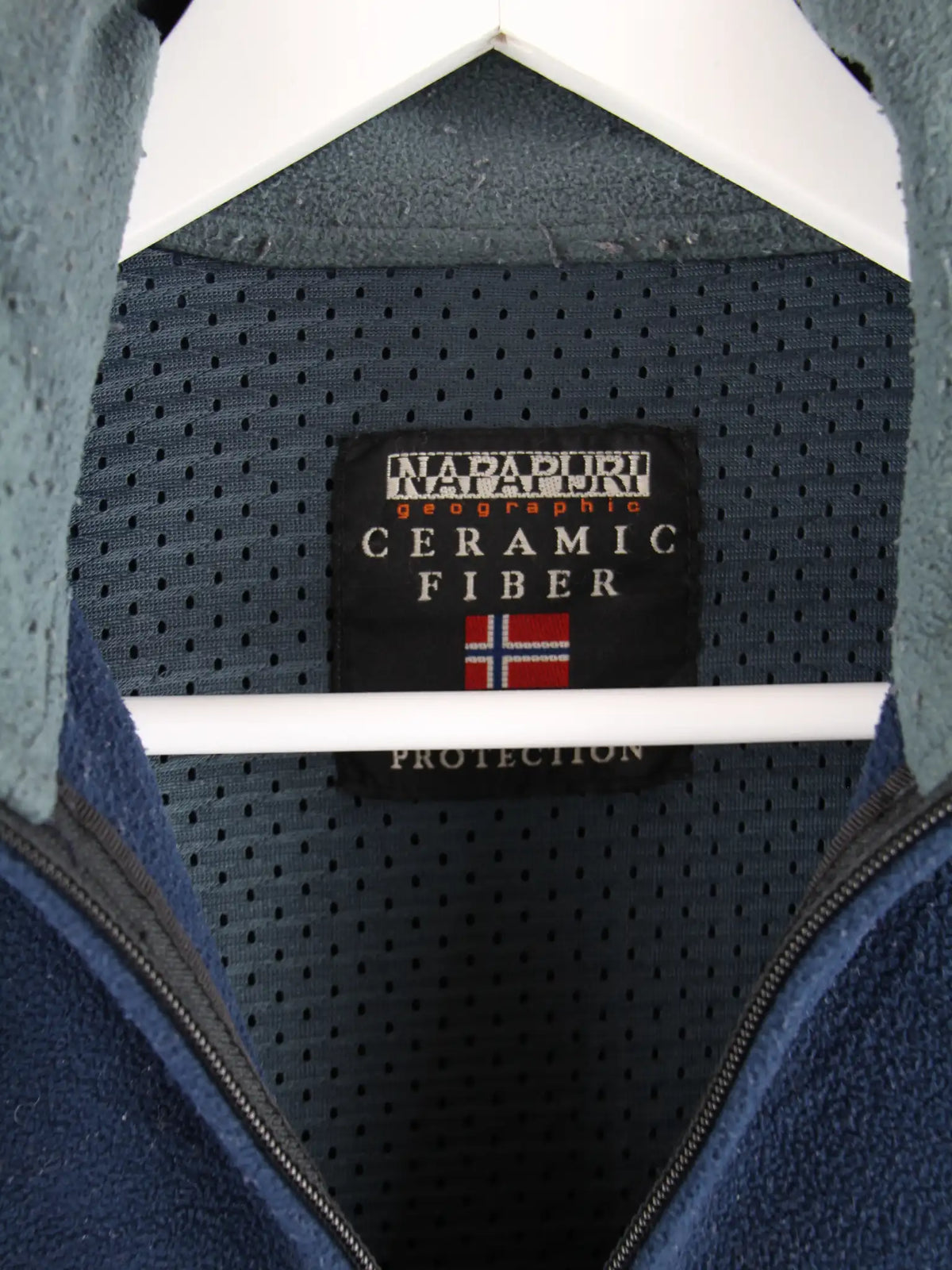 Napapijri Fleece Blau L – Etikett