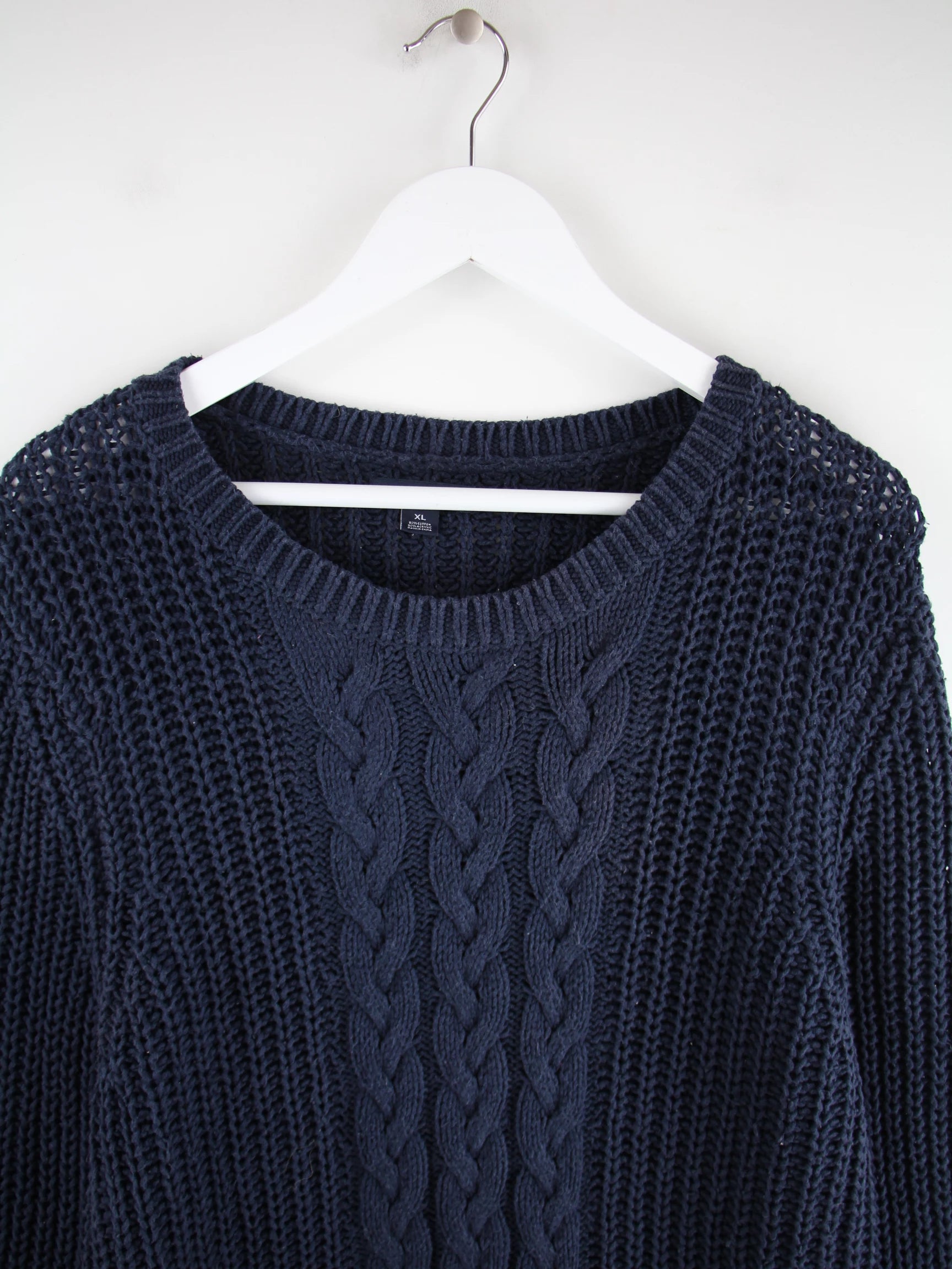 Nautica Pullover Blau XL – Detailansicht Vorderseite