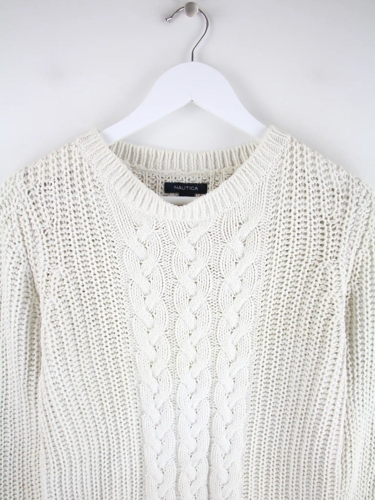 Nautica Pullover Weiß M – Detailansicht Vorderseite