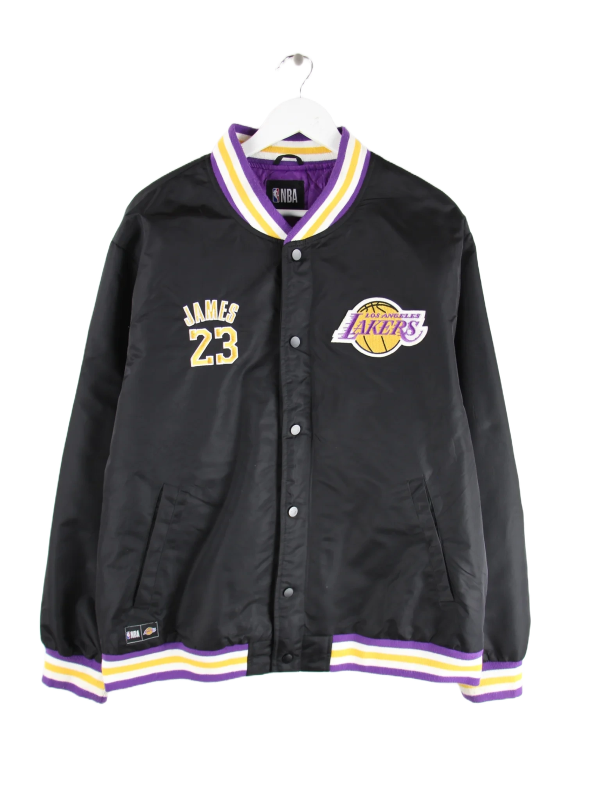 NBA Trainingsjacke Schwarz XL – Vorderseite