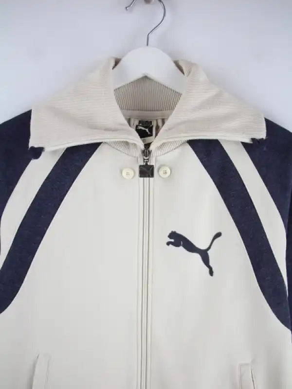 Puma Sweatjacke Beige S – Detailansicht Vorderseite