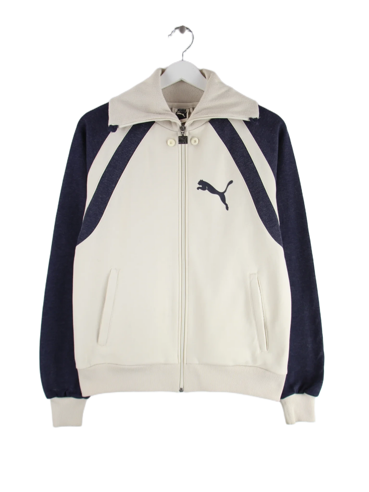 Puma Sweatjacke Beige S – Vorderseite