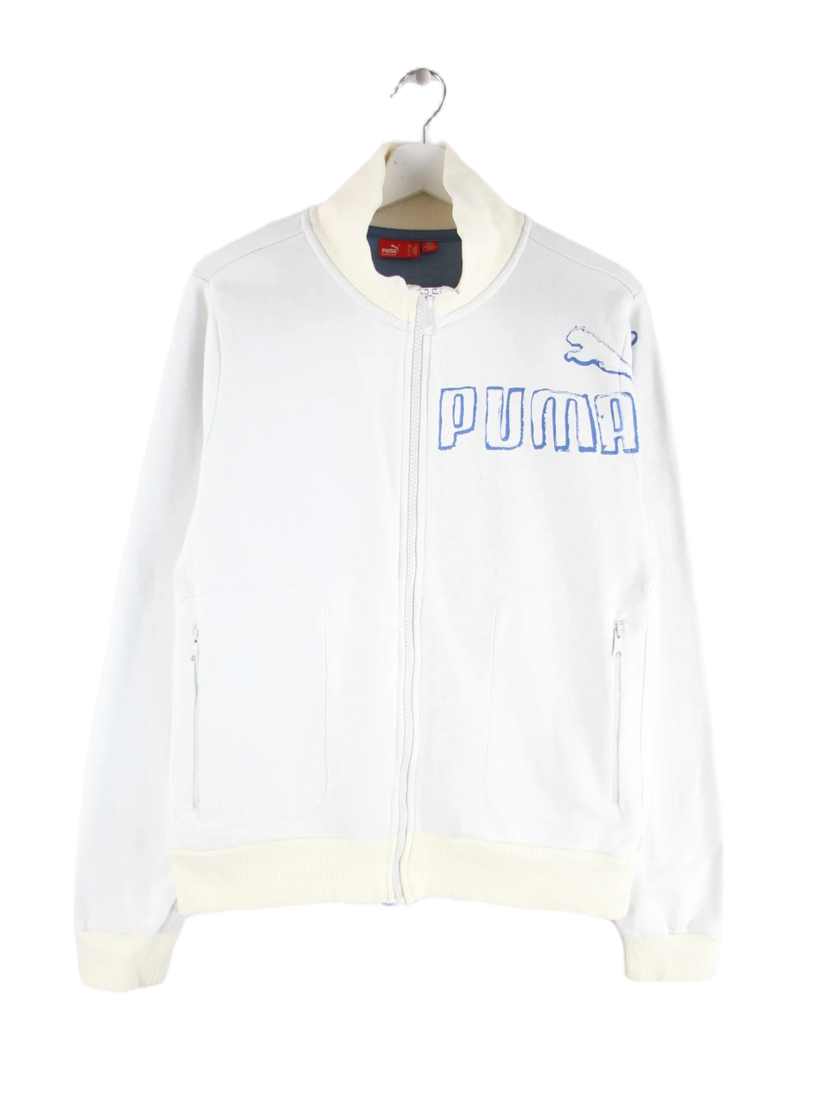 Puma Sweatjacke Weiß M – Vorderseite