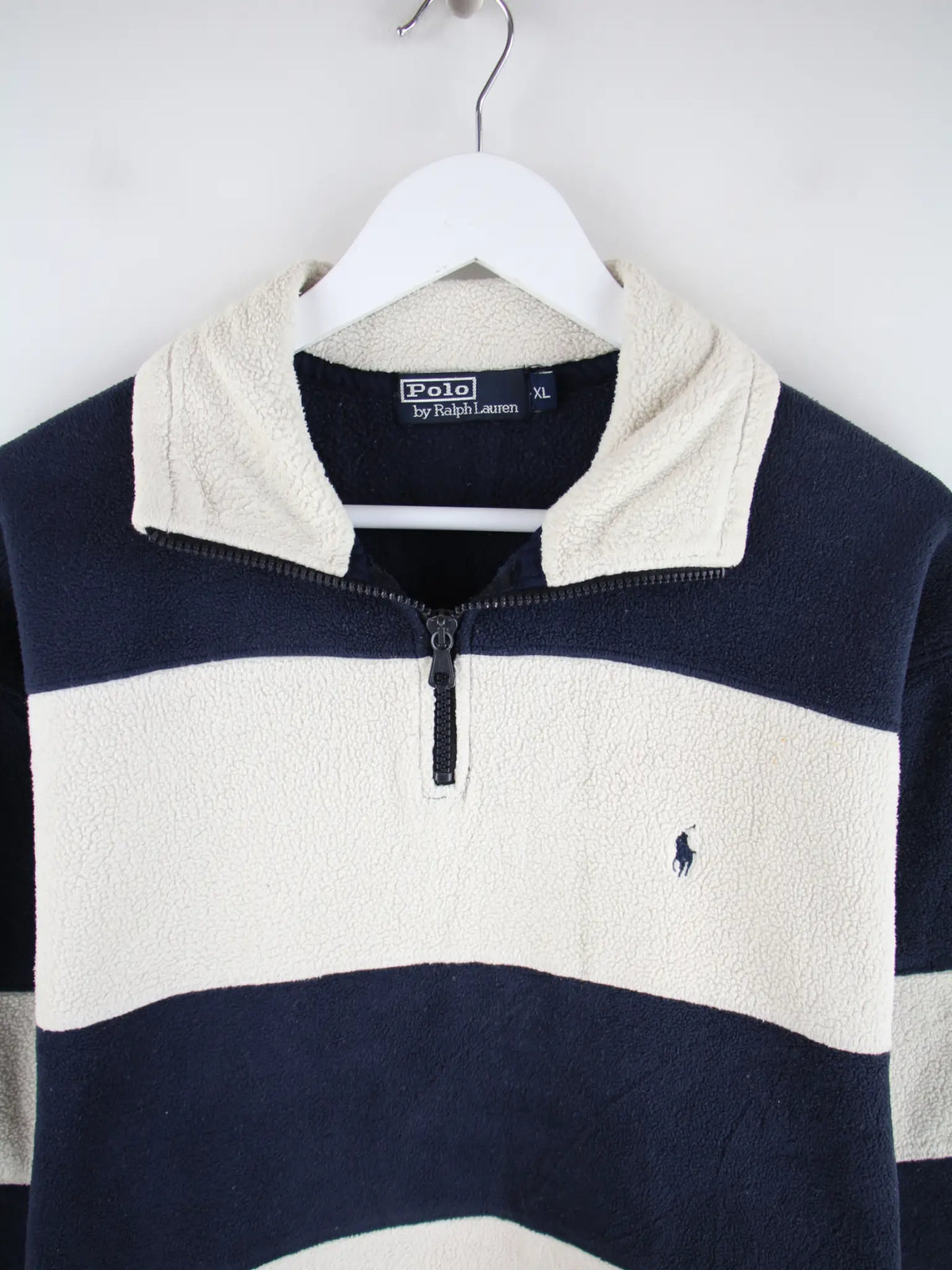 Ralph Lauren Fleece Blau XL – Detailansicht Vorderseite
