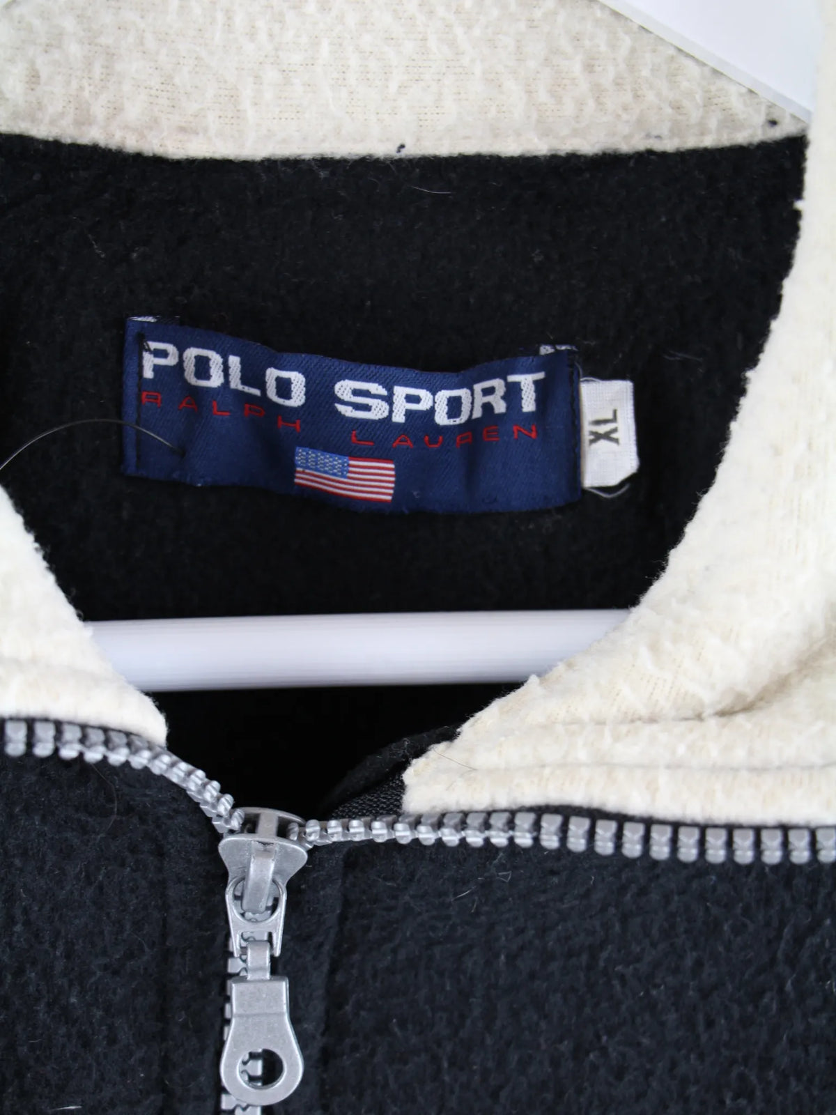 Ralph Lauren Fleece Schwarz XL – Detailansicht Vorderseite