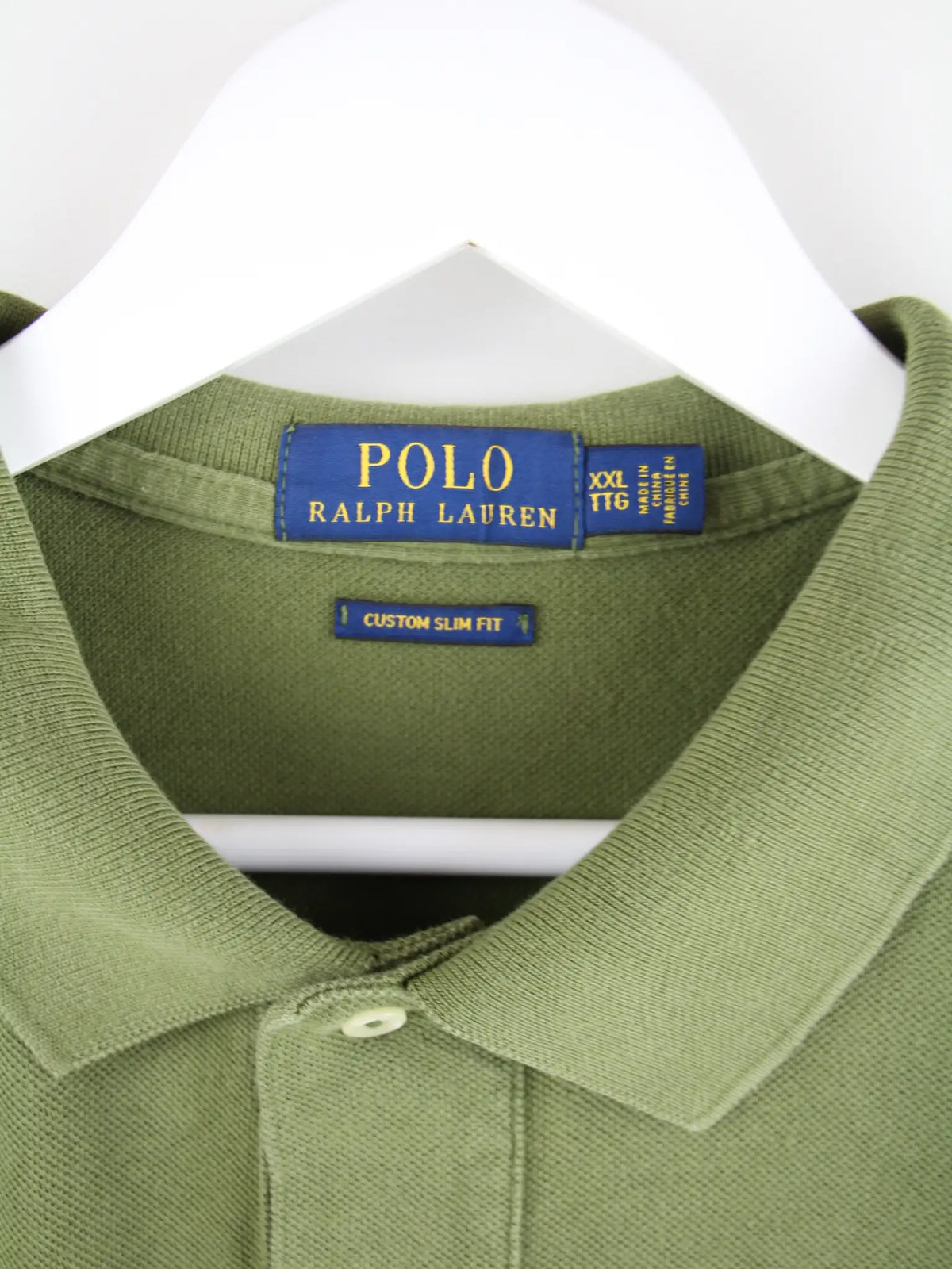 Ralph Lauren Polo Grün XXL – Detailansicht Vorderseite