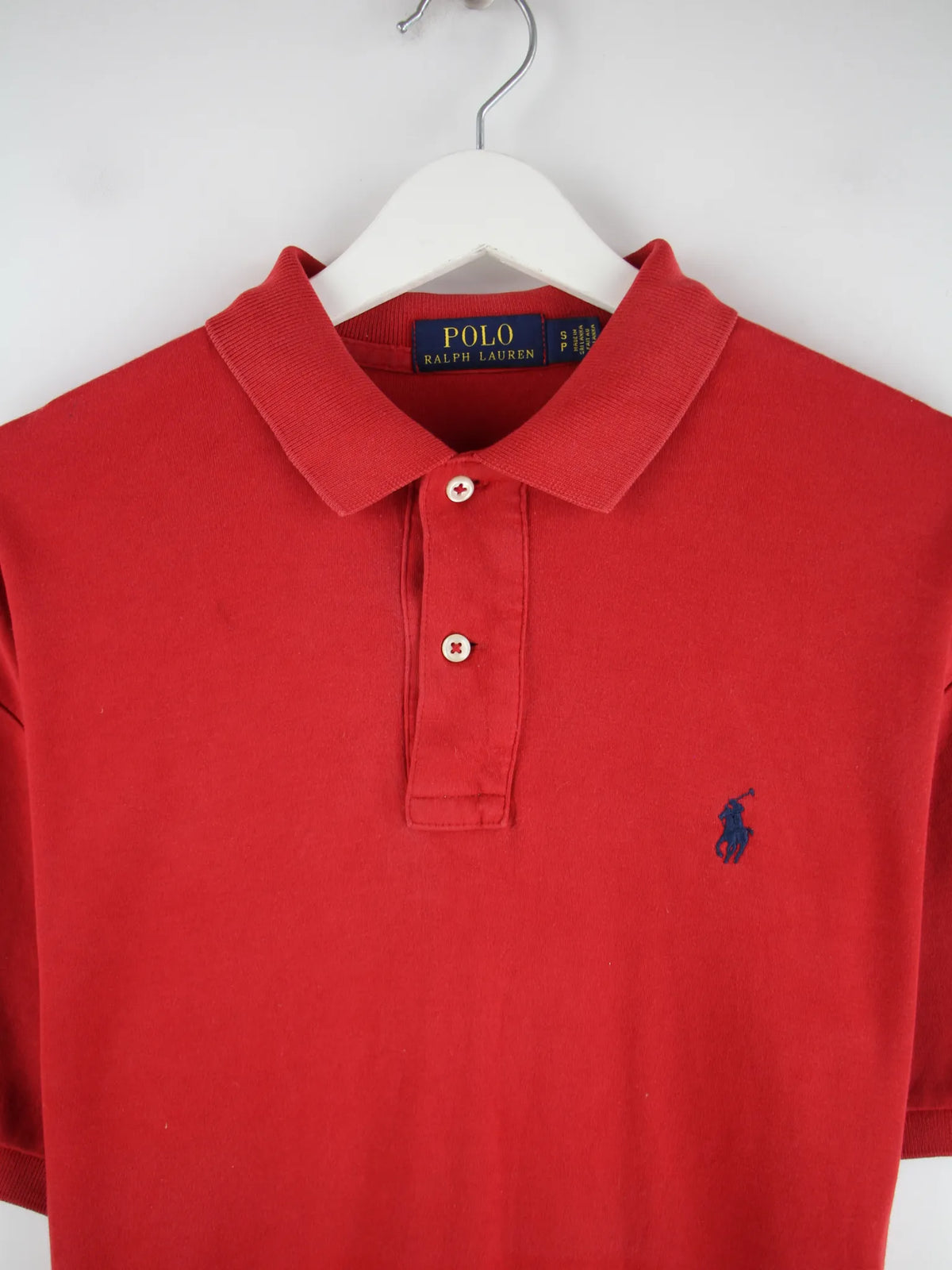 Ralph Lauren Polo Rot L – Detailansicht Vorderseite