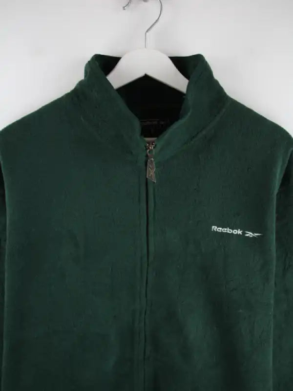 Reebok Fleece Grün S – Detailansicht Vorderseite